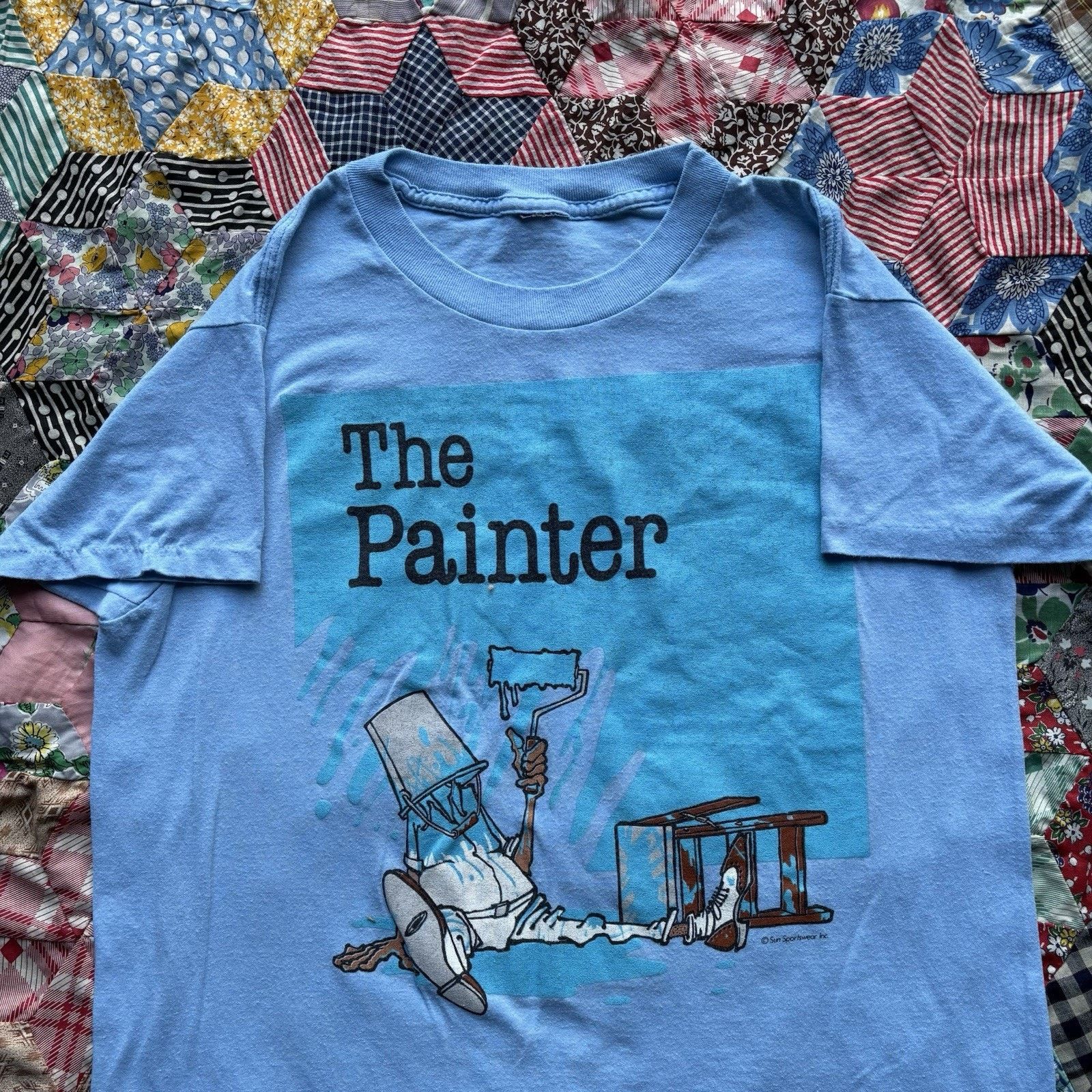 Vintage Vintage 1980s “The Painter” Cartoon Tee Size US M / EU 48-50 / 2 - 2 Thumbnail
