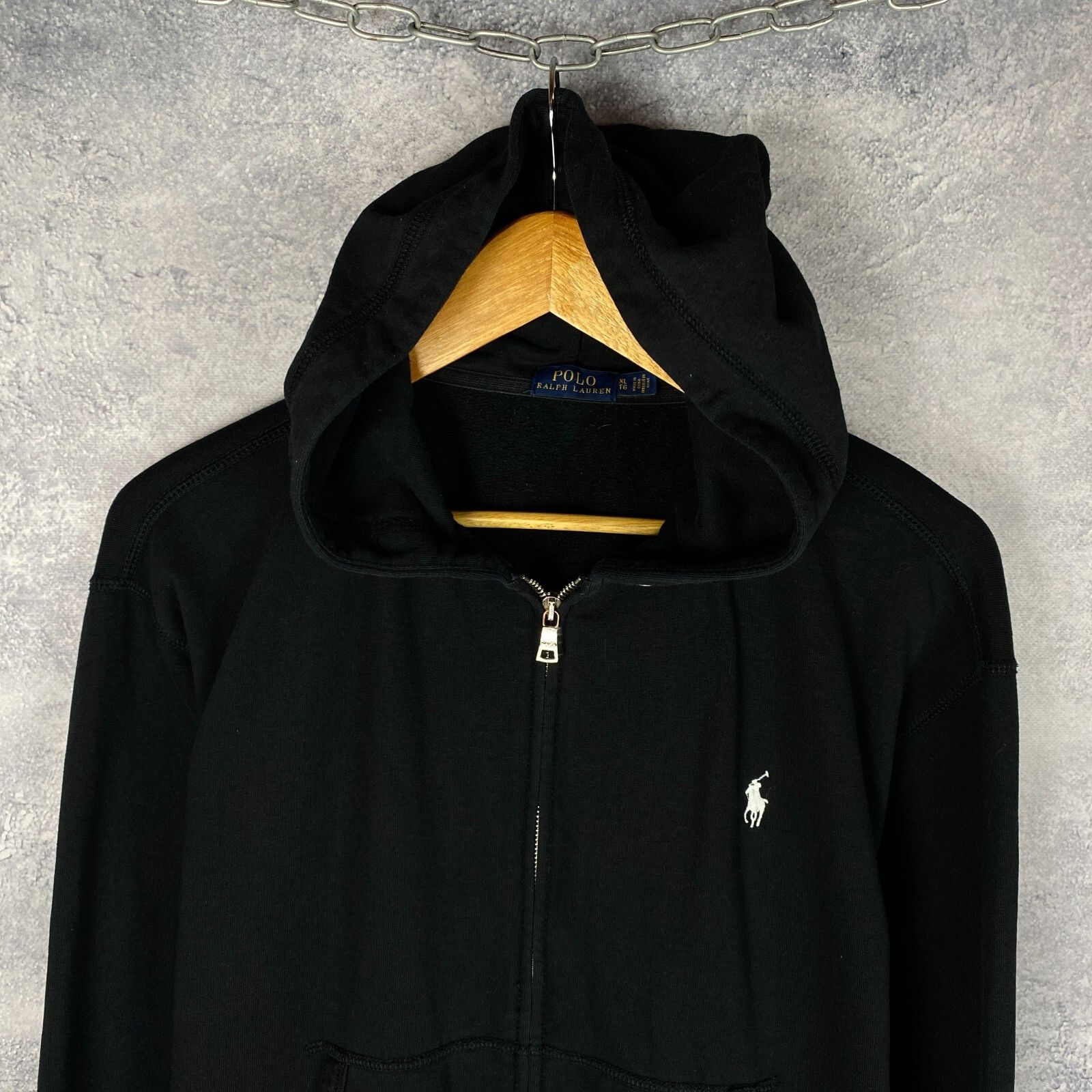 Polo Ralph Lauren Polo Ralph Lauren Women's Size XL Zip Hoodie Black ` Size XL / US 12-14 / IT 48-50 - 2 Thumbnail