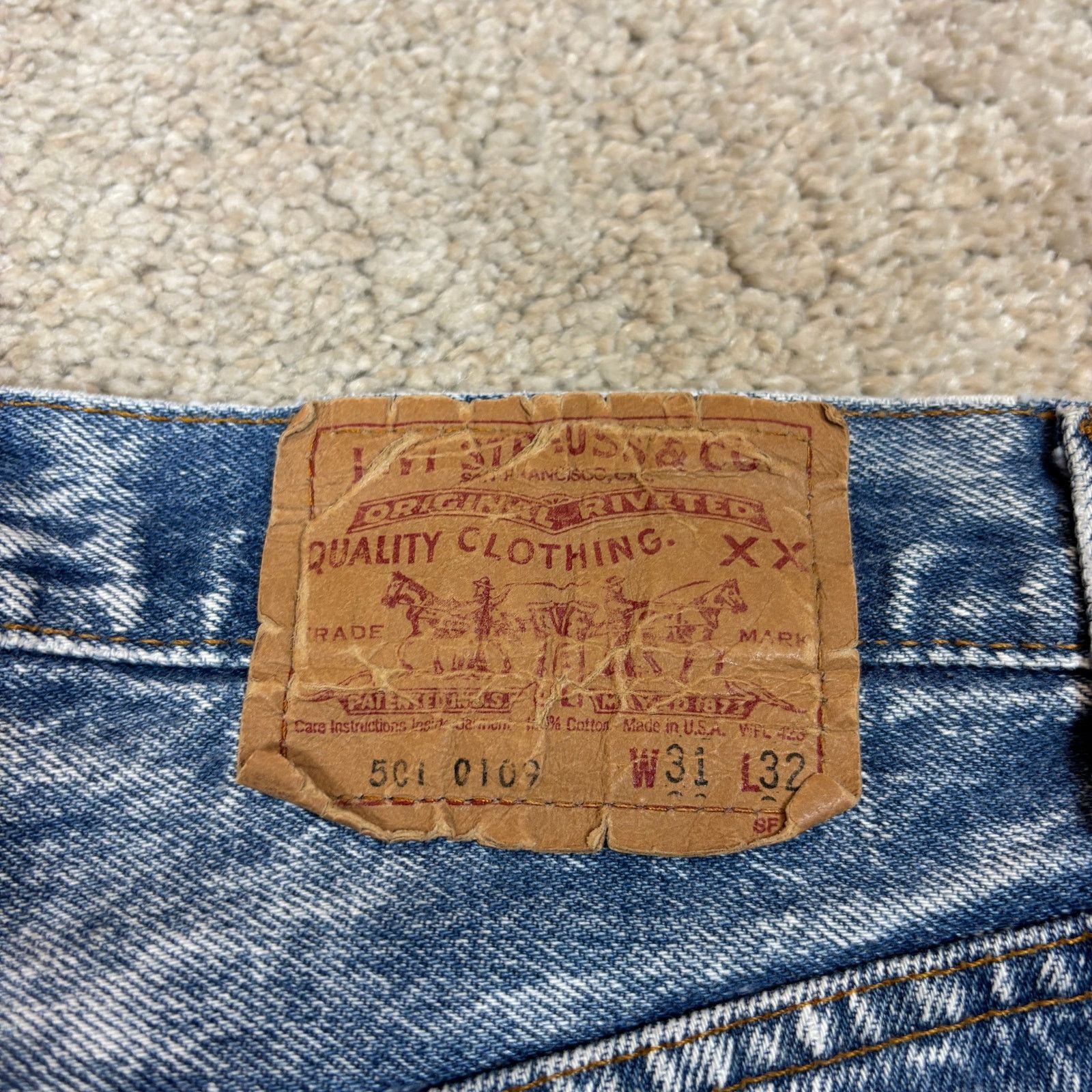 Levi's Vintage 80s Levi's 501 XX Straight Leg Jeans 31x32 (30x31) Size US 30 / EU 46 - 5 Thumbnail