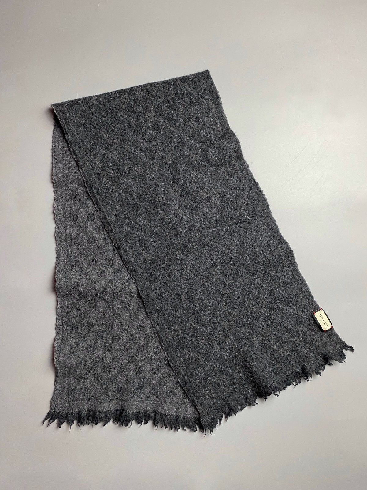Gucci Gucci GG Logo Wool Monogram Scarf Size ONE SIZE - 2 Thumbnail