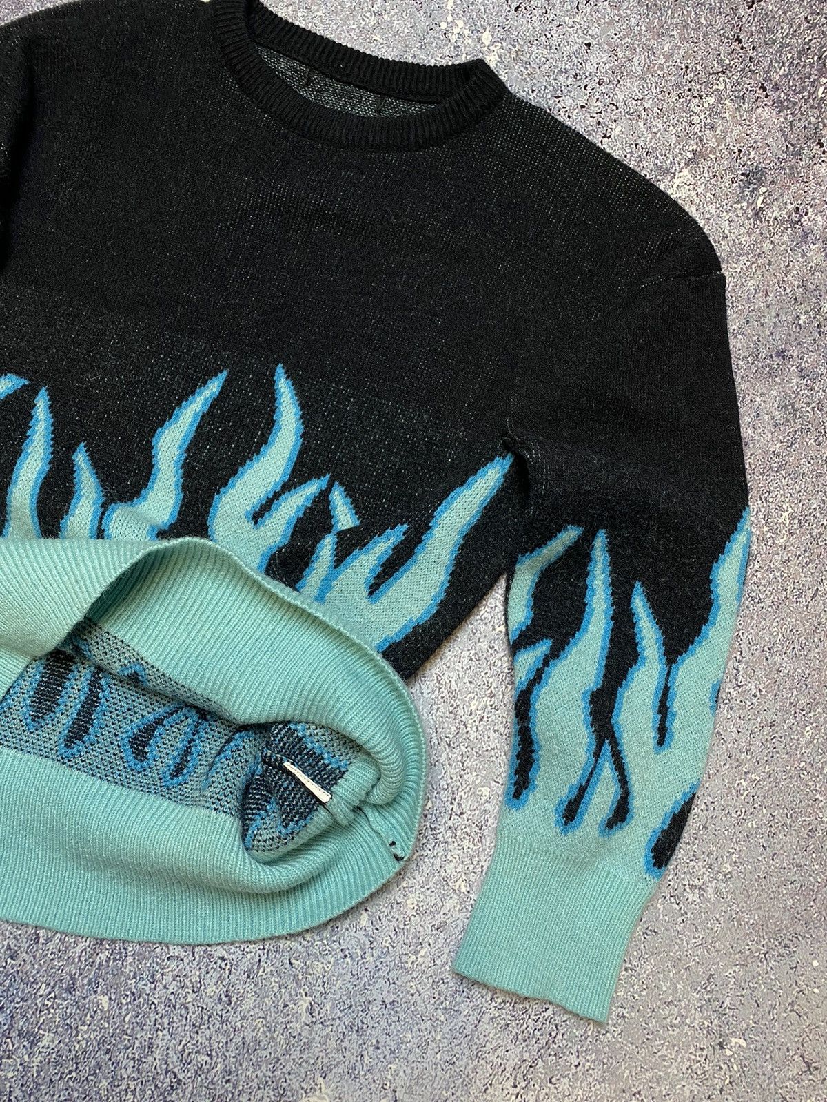 Japanese Brand 💥CRAZY Y2K FLAME KNIT SWEATER Size US S / EU 44-46 / 1 - 8 Thumbnail