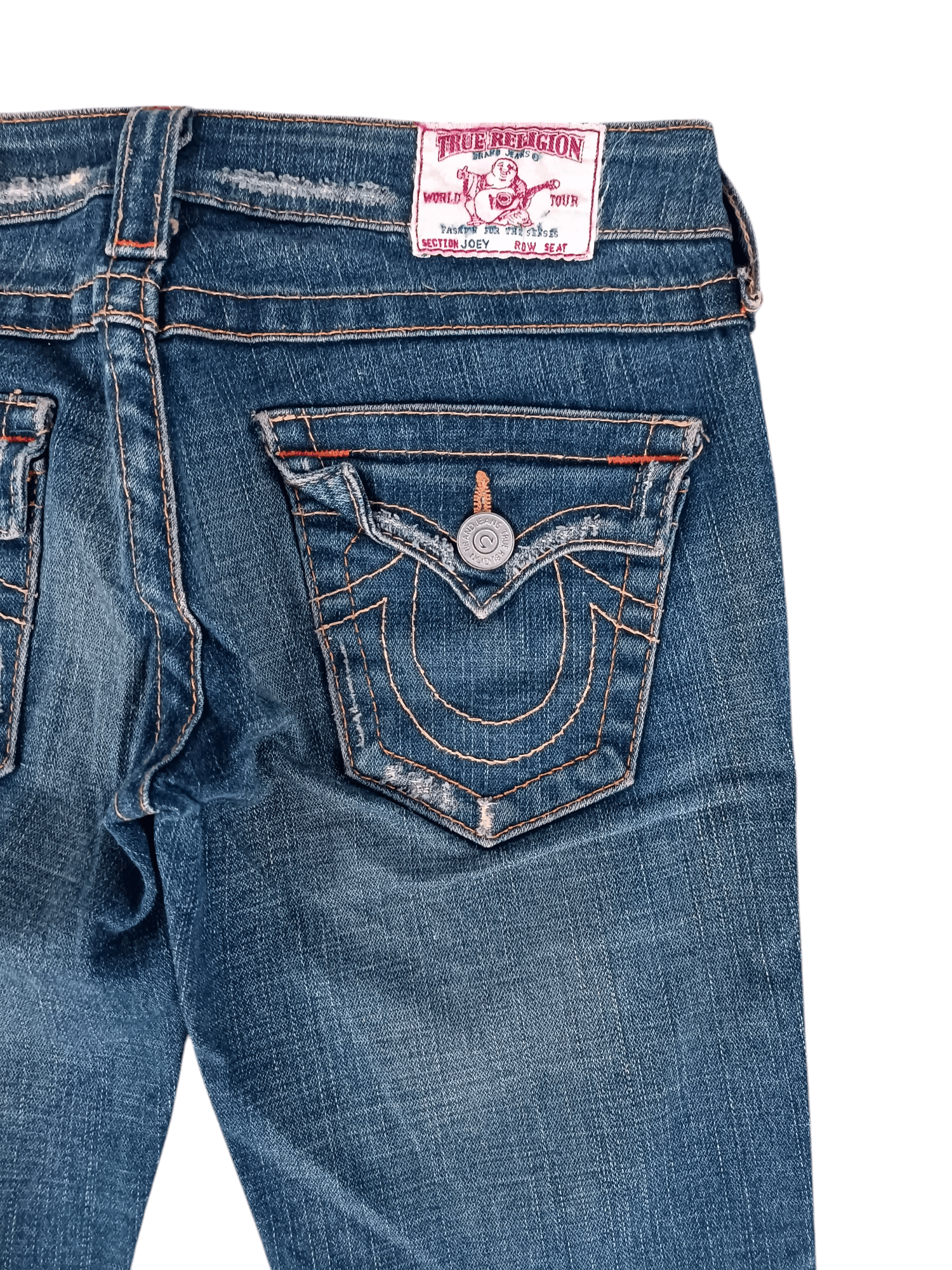 True Religion × Vintage True Religion ひ Joey Flare Distressed Unisex Jeans Size US 28 / EU 44 - 20 Thumbnail