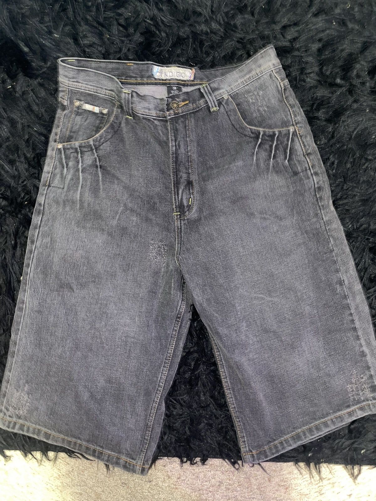 Vintage Vintage Indigo Black Denim Shorts Size US 36 / EU 52 - 1 Thumbnail