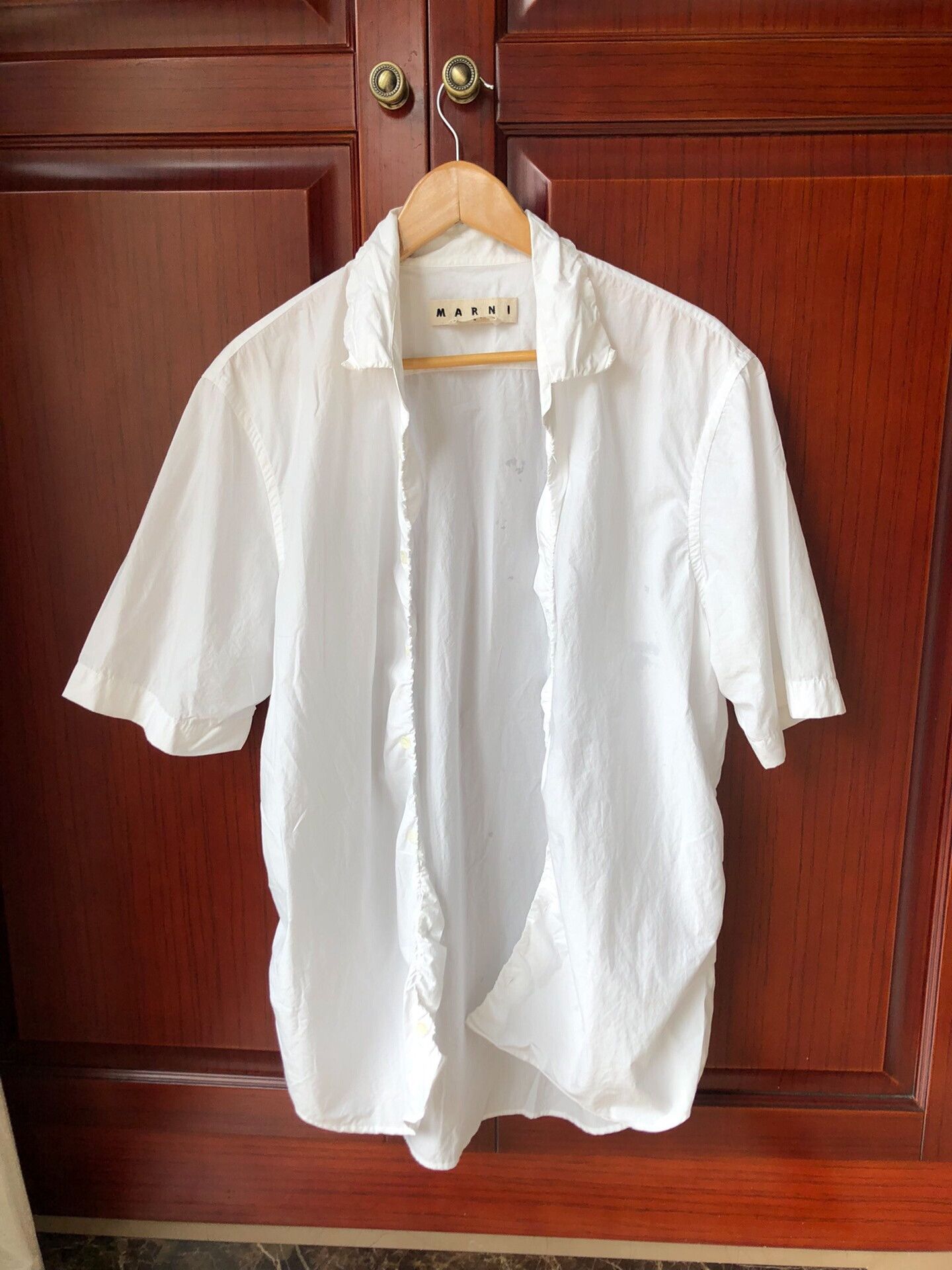Marni MARNI Pleated White Shirt Size 54 Size US L / EU 52-54 / 3 - 1 Thumbnail