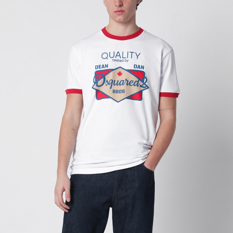 Dsquared2 o1d2blof0226 Short Sleeve T-Shirt in White Size US XL / EU 56 / 4 - 1 Thumbnail