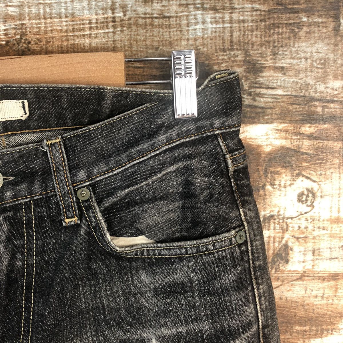 Japanese Brand DL Uniqlo Black Denim Pants #C272 Size US 29 - 8 Thumbnail