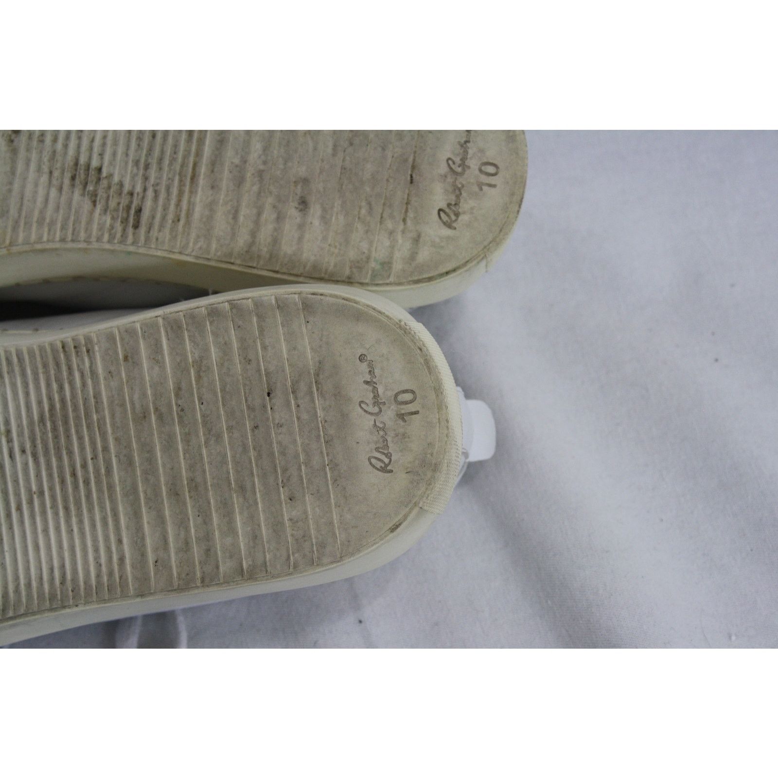 Robert Graham Robert Graham Sneakers Mens 10 White Leather Woven Toe Size US 10 / EU 43 - 13 Thumbnail