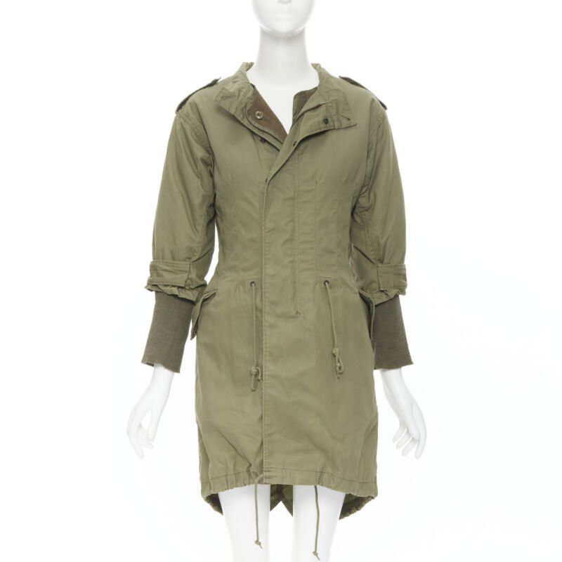 Junya Watanabe JUNYA WATANABE 2010 green cotton fitted waist fisherman parka coat XS Size XS / US 0-2 / IT 36-38 - 1 Thumbnail