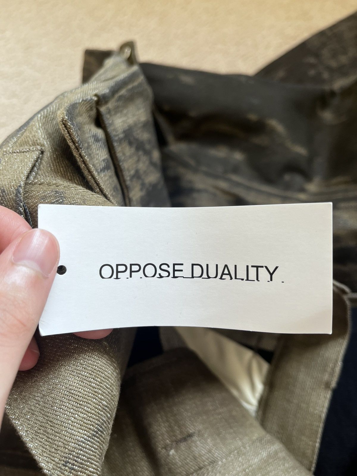 Japanese Brand OPPOSE DUALITY 10 POCKET PANEL DENIM TROUSERS (DIRT GREEN) Size US 32 / EU 48 - 15 Thumbnail