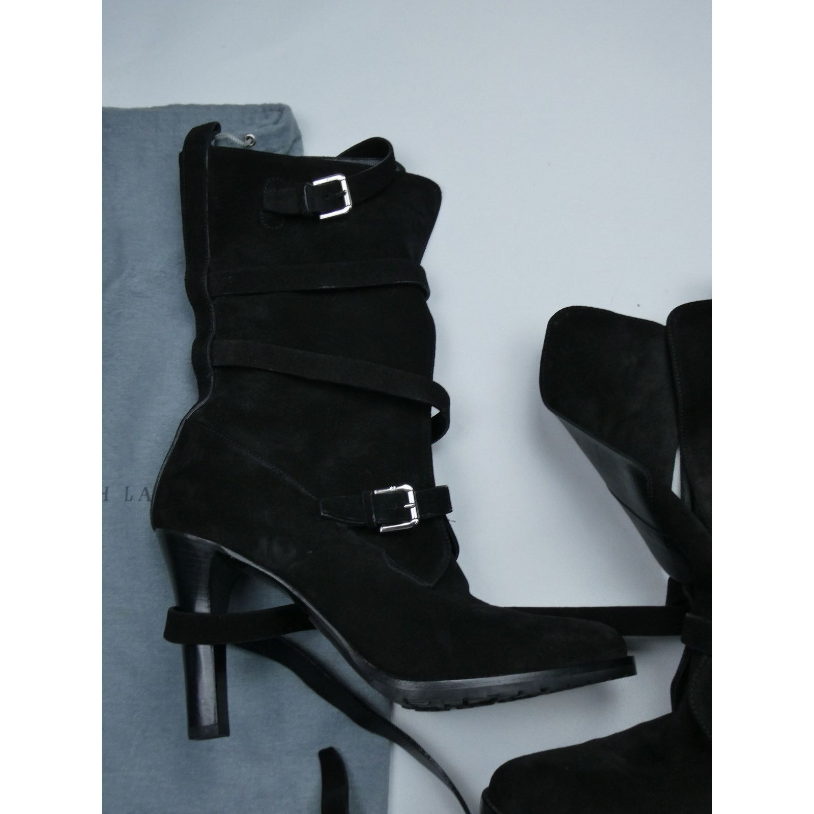 Ralph Lauren Purple Label Ralph Lauren Purple Label strap boots, size: 9B, black, NEW Size US 9 / IT 39 - 5 Thumbnail