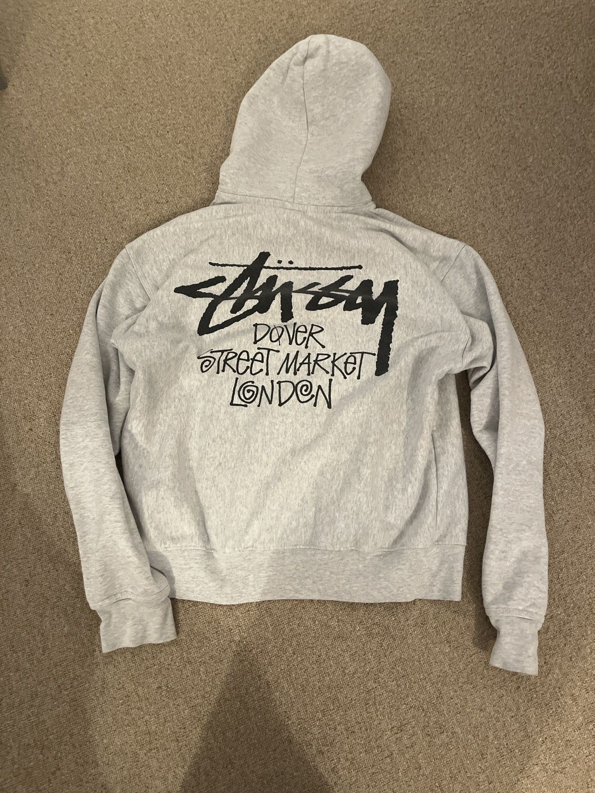 Dover Street Market × Stussy Stüssy Dover Street Market London Hoodie Grey Size US M / EU 48-50 / 2 - 2 Thumbnail