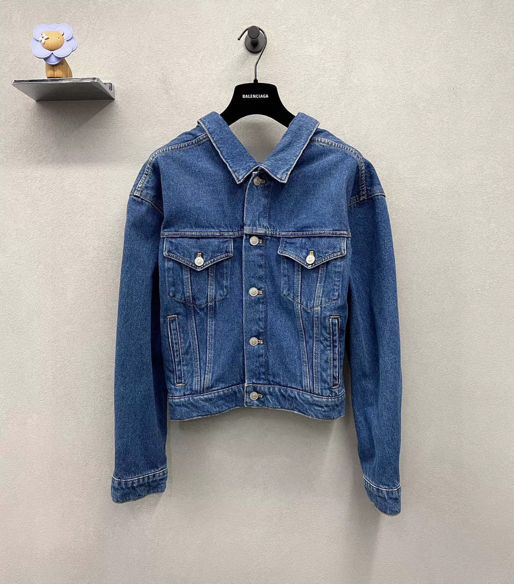 Balenciaga Balenciaga Blue Denim Jacket Size XS / US 0-2 / IT 36-38 - 1 Thumbnail