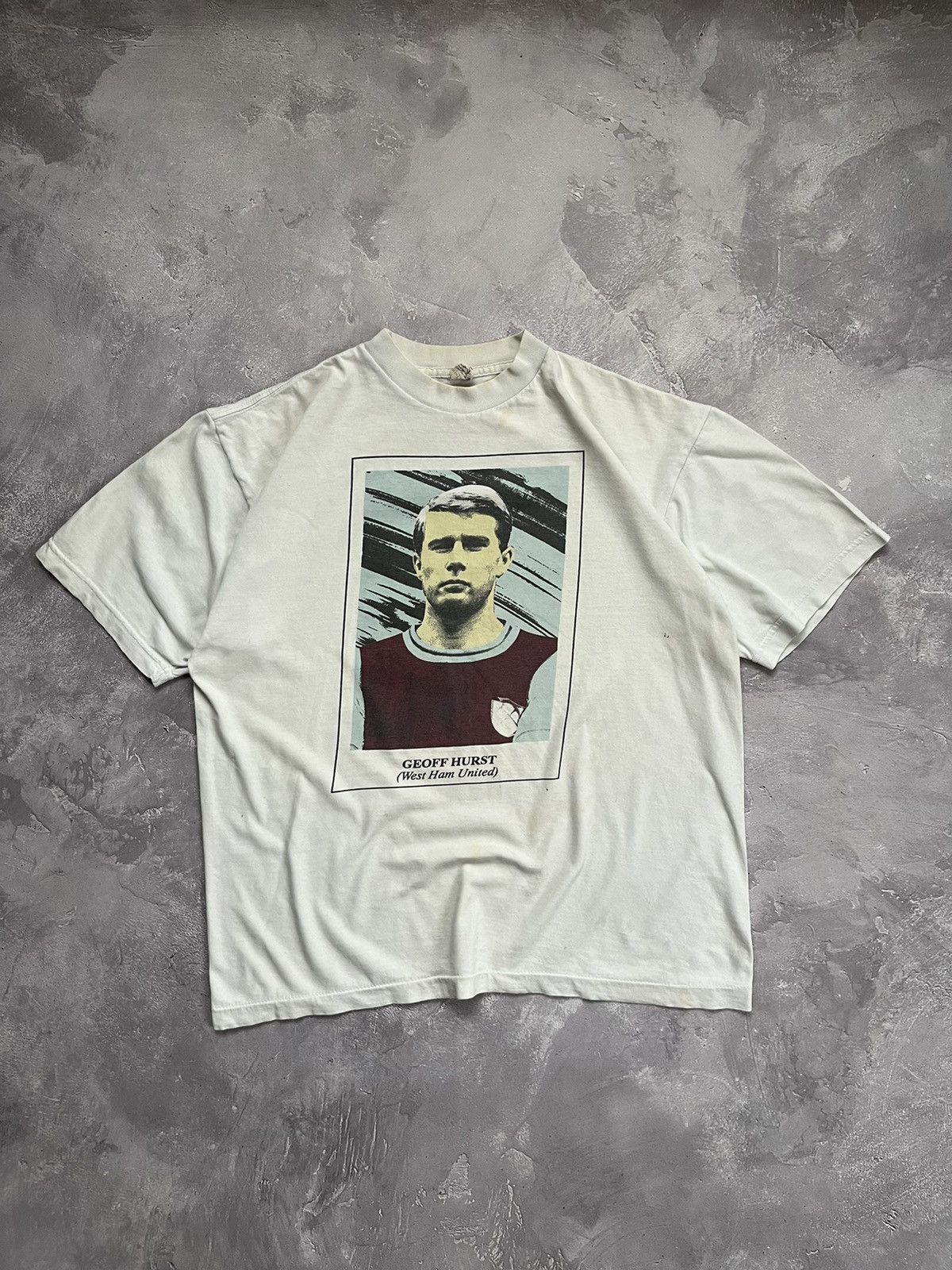 Vintage 90s West Ham United All Geoff Hurst T-Shirt in White, Men’s (Size Xl)