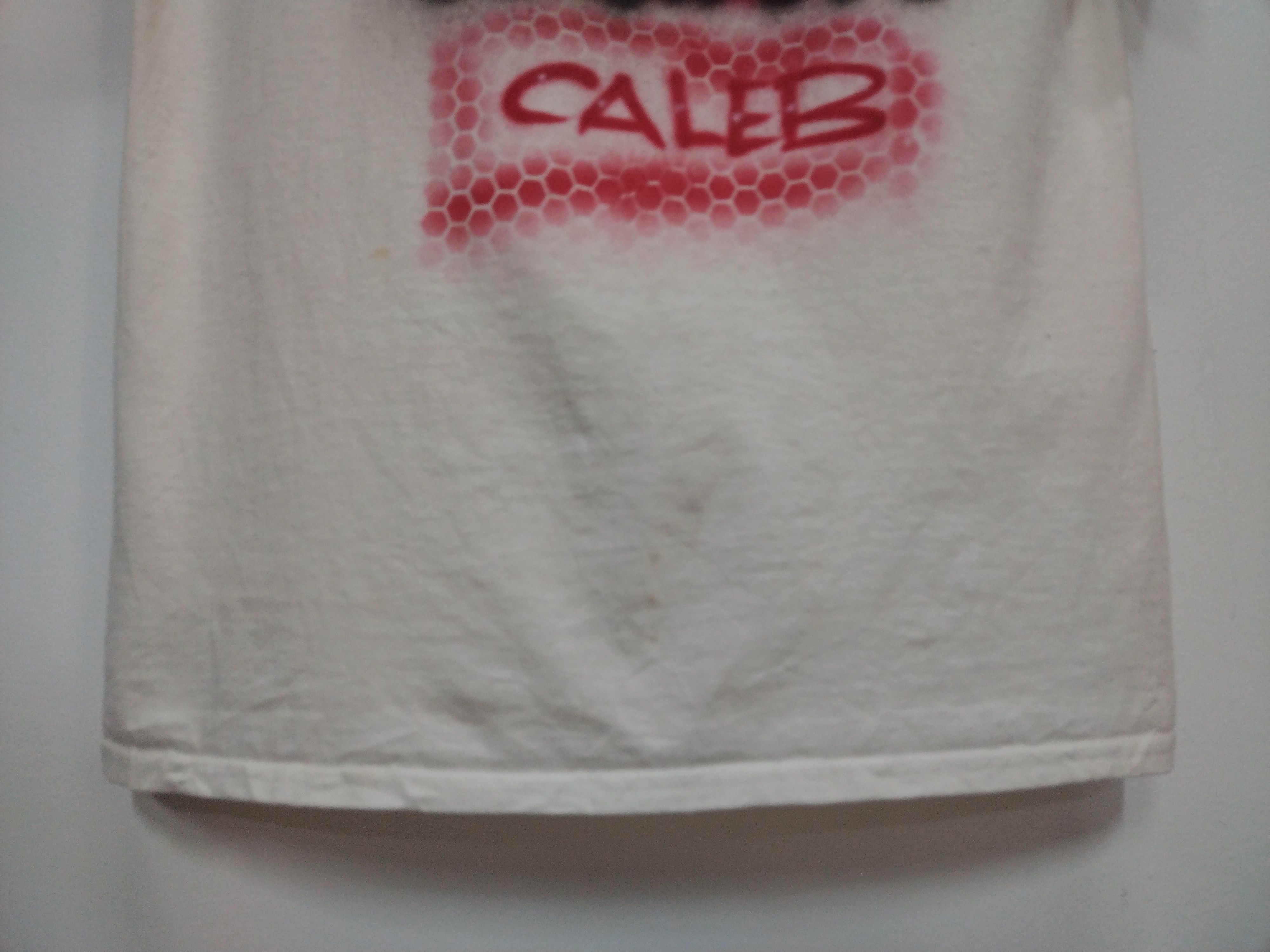 Hanes × The Game Airbrush red honeycomb hexagon design Fortnite Caleb Hanes T Size US M / EU 48-50 / 2 - 6 Thumbnail