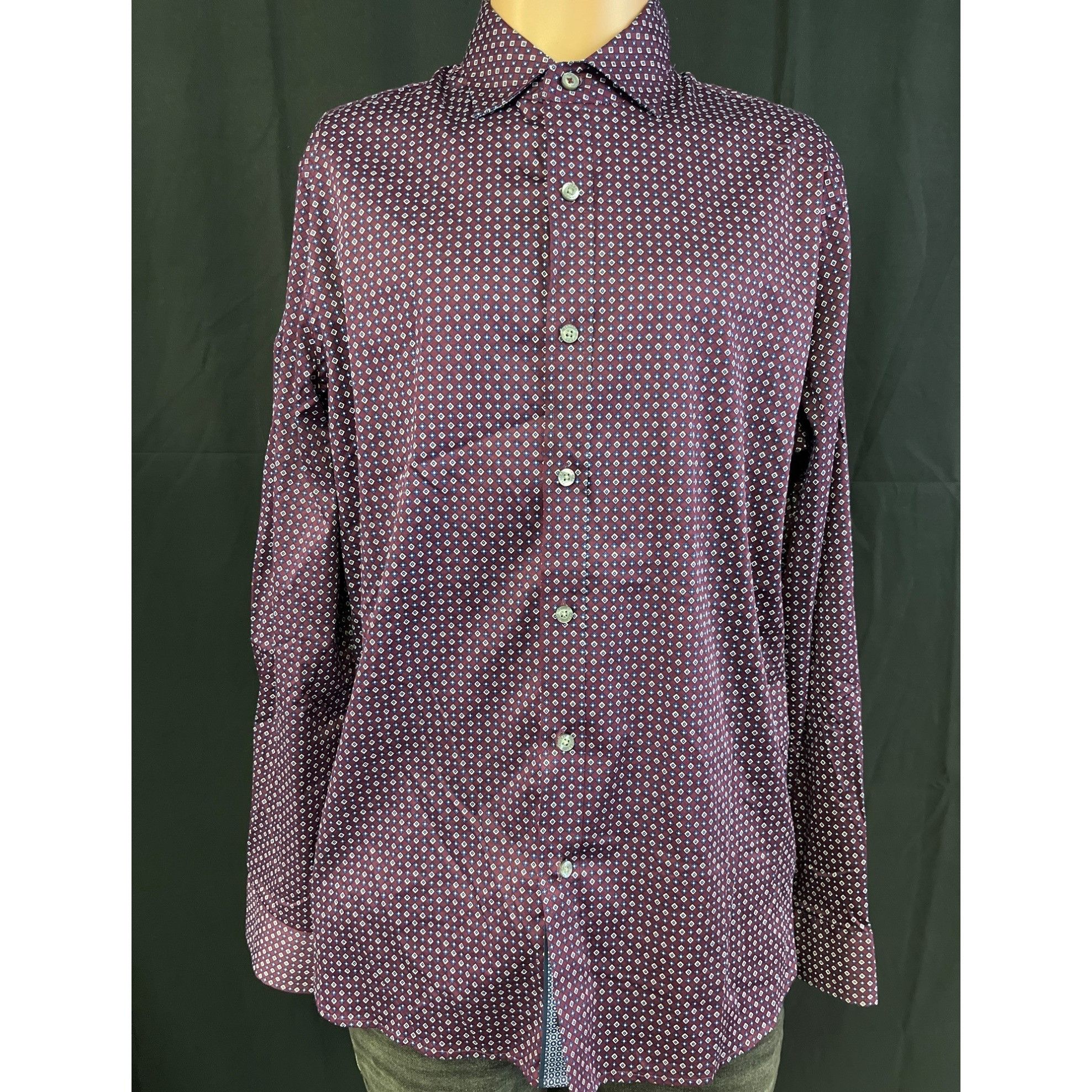 Other Tahari Men's Burgundy Stretch Shirt/Button Up Sz M SKU 4068 Size US M / EU 48-50 / 2 - 1 Thumbnail