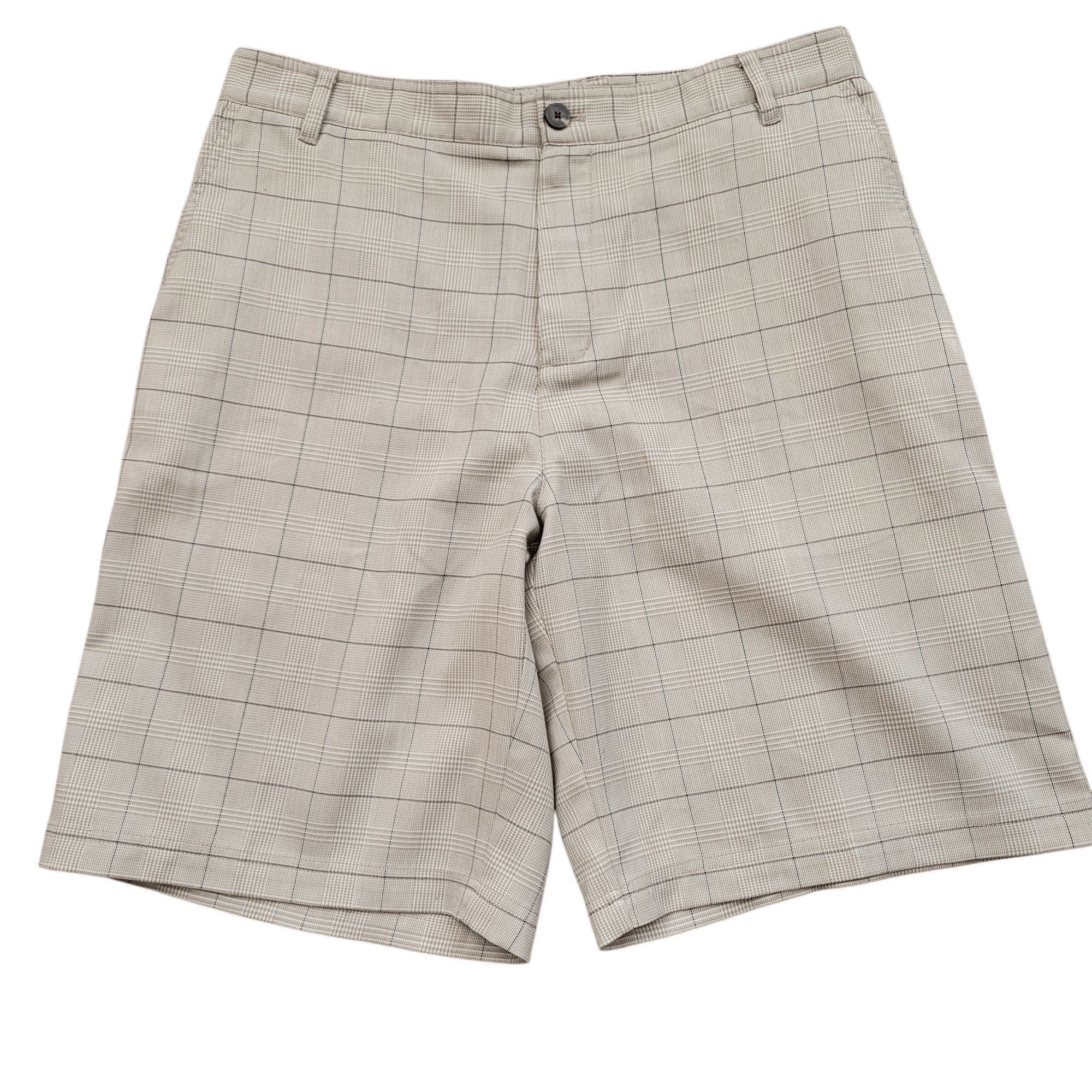 Adidas Adidas Men's Tan Plaid Shorts Size 34 Inseam 10" Size US 34 / EU 50 - 2 Thumbnail