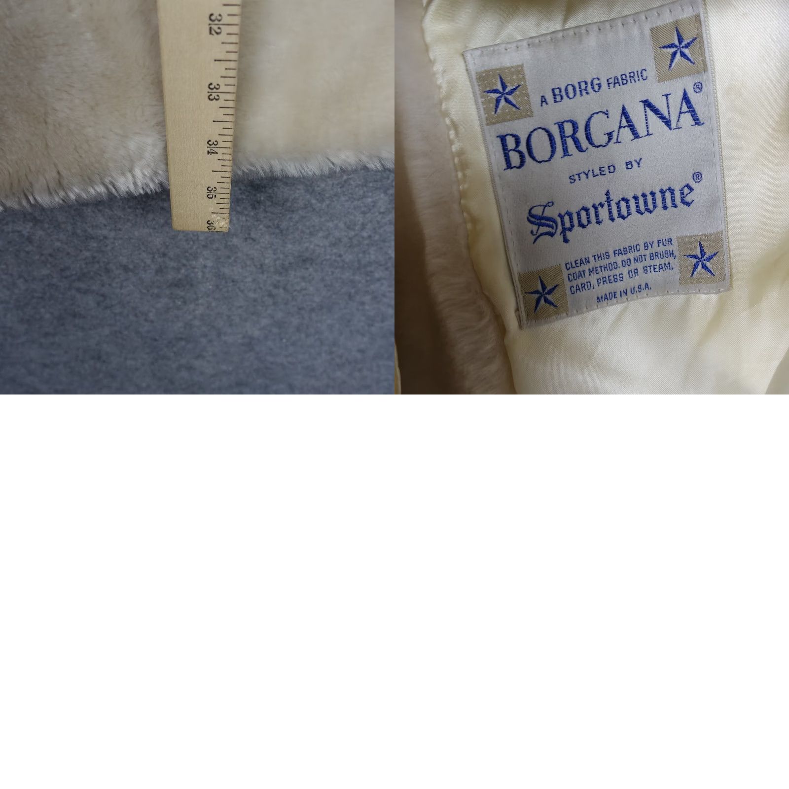 Vintage VINTAGE Borgana Coat Womens Large Beige Faux Fur Borgana Coat L Beige Size L / US 10 / IT 46 - 11 Thumbnail