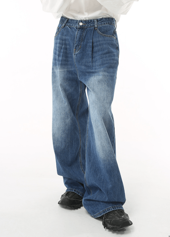 Jean Casual washed loose vintage wide-leg high waist jeans Size US 32 / EU 48 - 3 Thumbnail