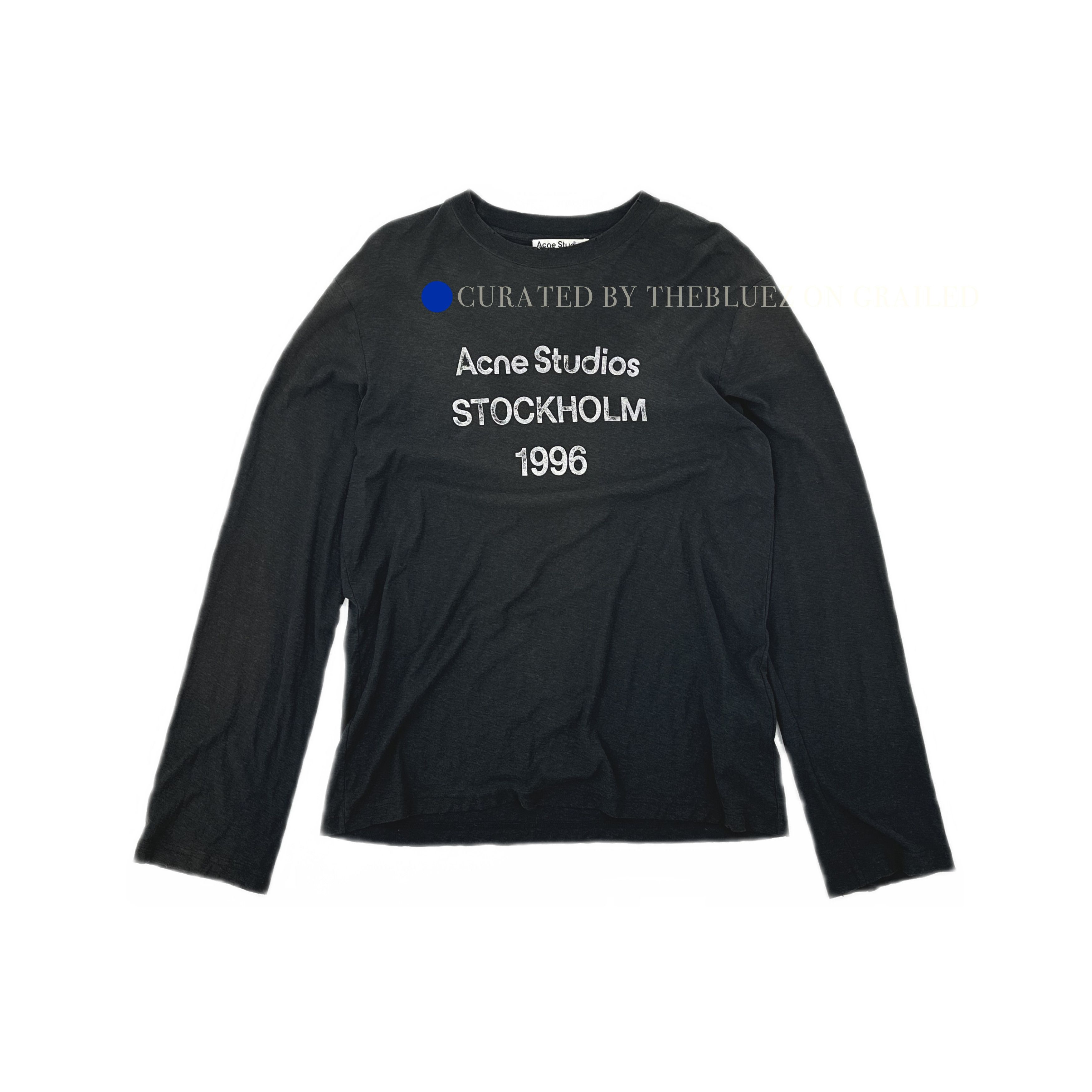 Acne Studios Vintage-Inspired Black Long Sleeve Tee in Size S Size US S / EU 44-46 / 1 - 1 Thumbnail