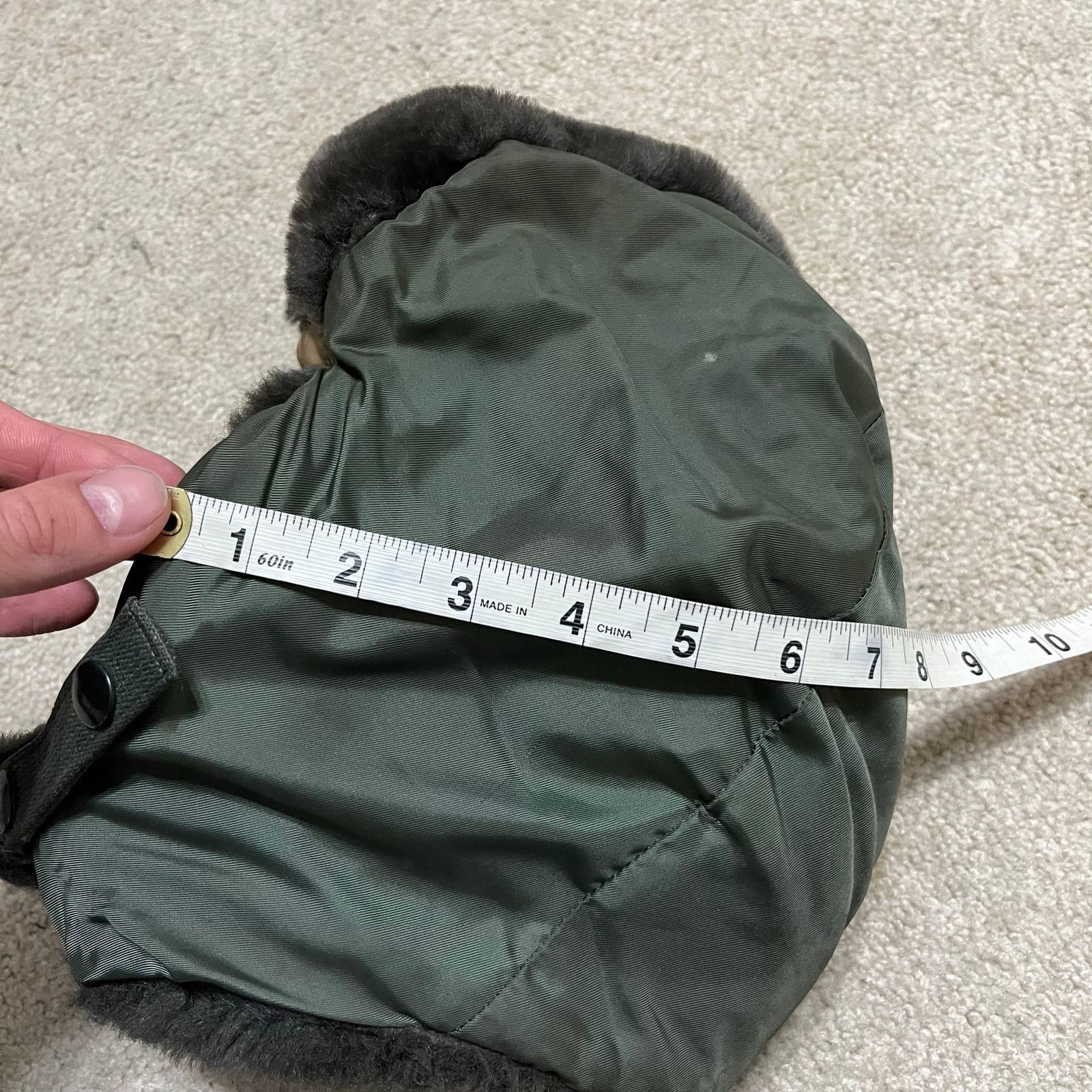 Other USAF 1975 HELMET FLYERS WINTER HAT B-9B AVIATOR PILOT GREEN Size 34 - 5 Thumbnail