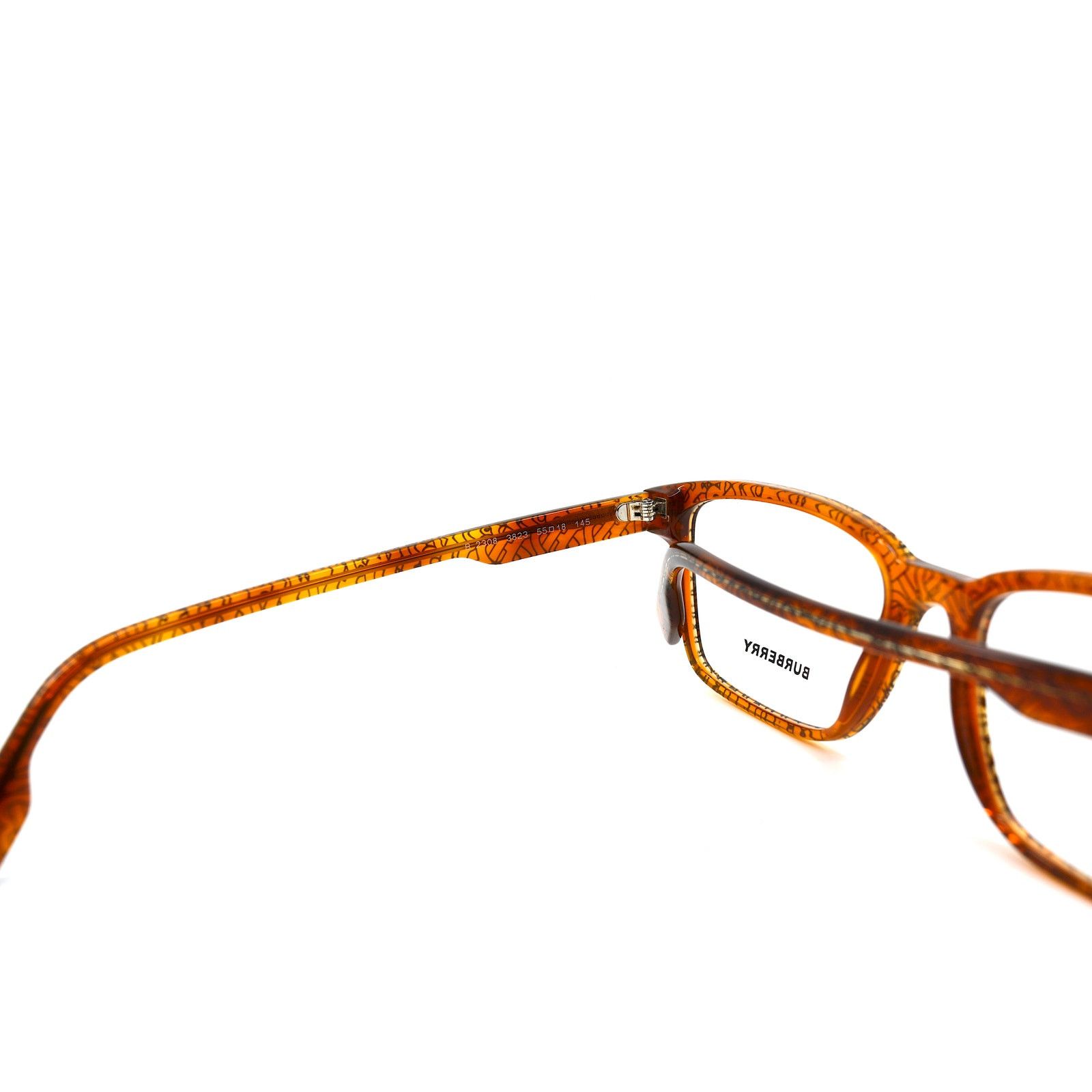 Burberry Burberry BE2308 3823 Transparent Brown/signature Eyeglasses Size ONE SIZE - 12 Thumbnail