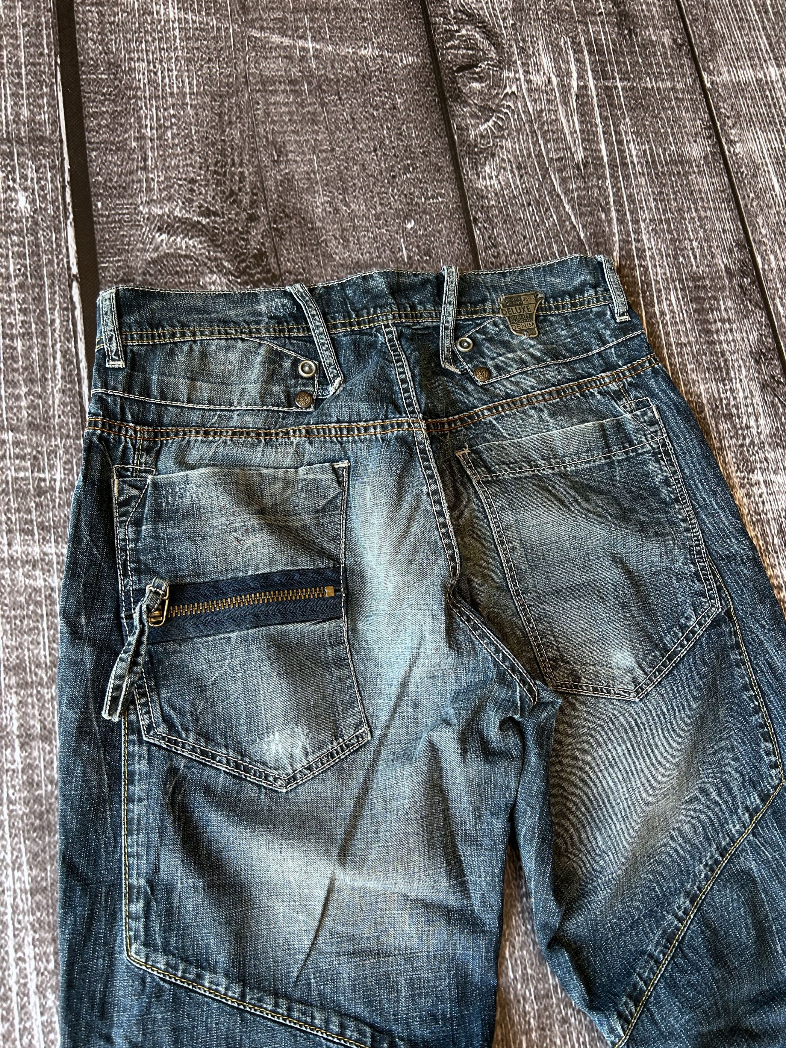 Vintage Vintage Faded Denim Jeans Zip Pocket Biker Skate Y2K Style Size US 32 / EU 48 - 10 Thumbnail