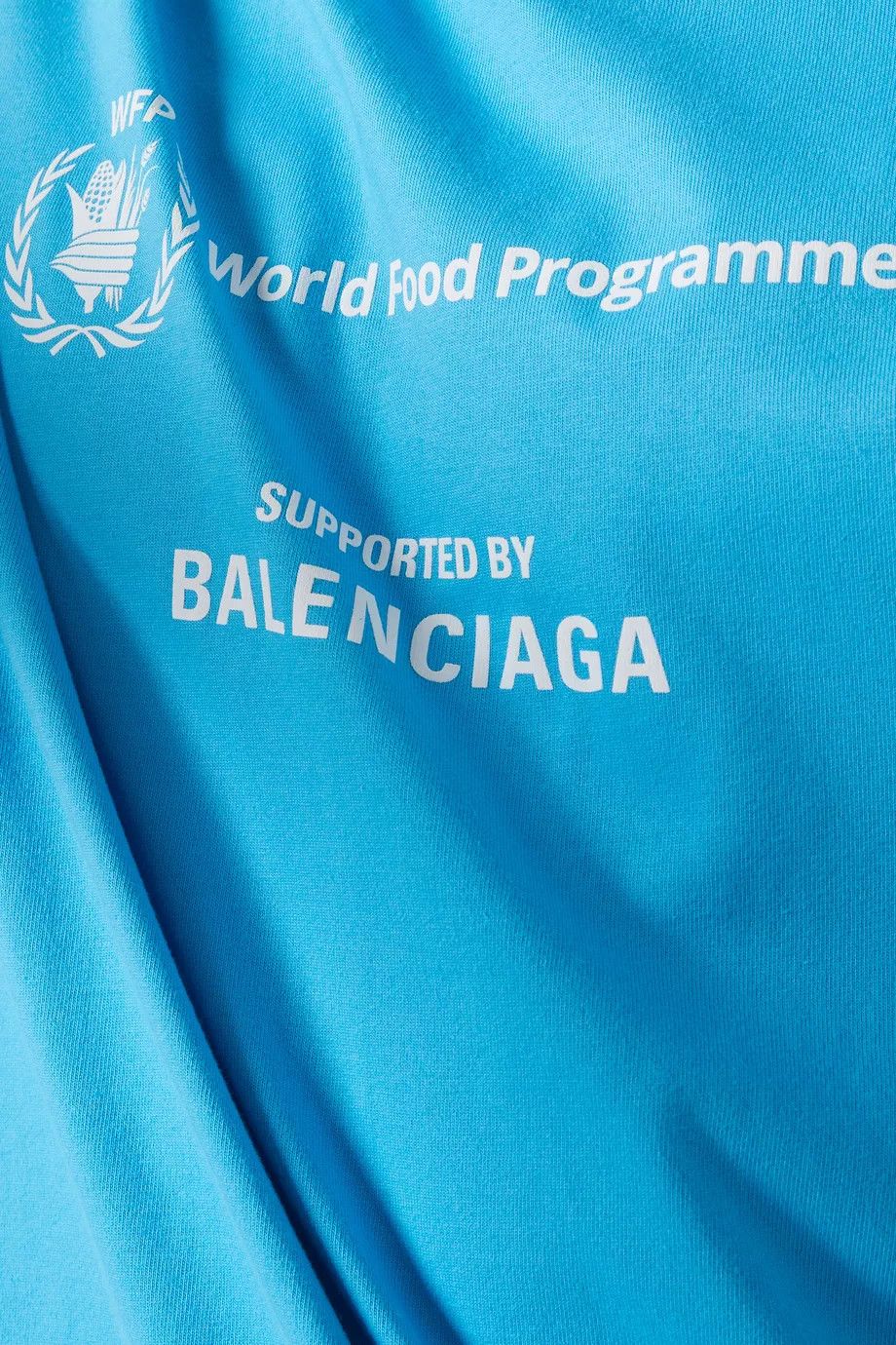 Balenciaga o1bcso1str0125 Dup / Medium Fit T-Shirt in Azure Blue/White Size US M / EU 48-50 / 2 - 2 Thumbnail
