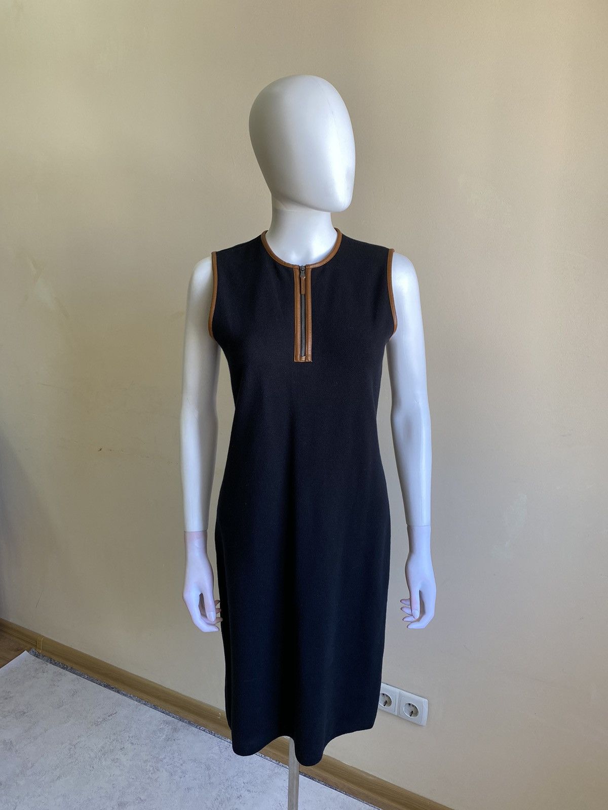Lauren Ralph Lauren Lauren Ralph Lauren Knit Leather Patch Jacket & Dress Set Size S / US 4 / IT 40 - 8 Thumbnail