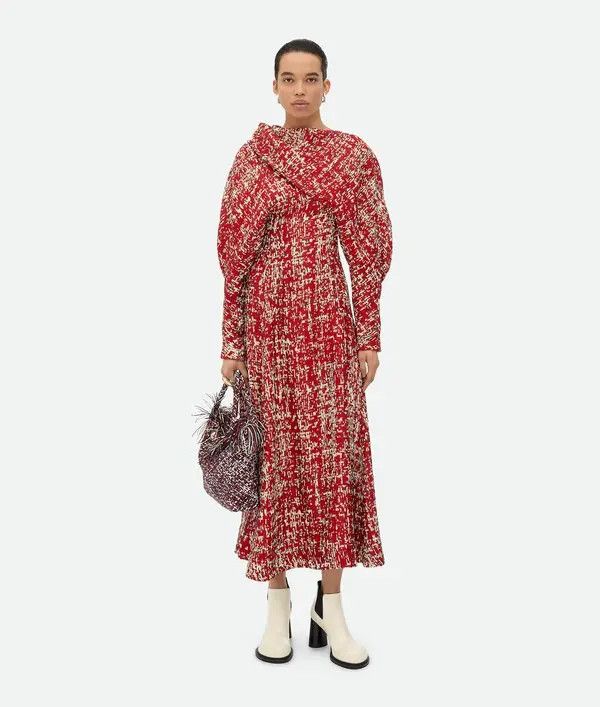 Bottega Veneta Textured Viscose Dress Size M / US 6-8 / IT 42-44 - 1 Thumbnail