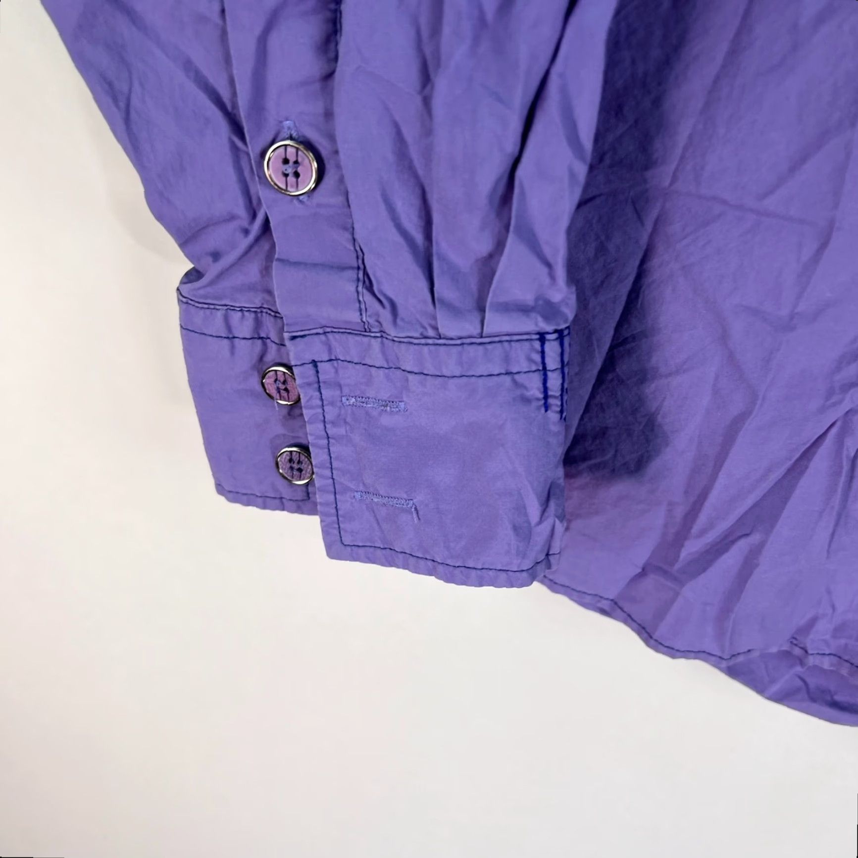 Vintage H2O Graphic Print Embroidered Button-Up Shirt Men's Size L Purple Long Sleeve Casual Size US L / EU 52-54 / 3 - 4 Thumbnail