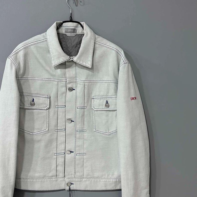 Dior Dior Embroidered Logo Denim Jacket-2505 Size US L / EU 52-54 / 3 - 3 Thumbnail