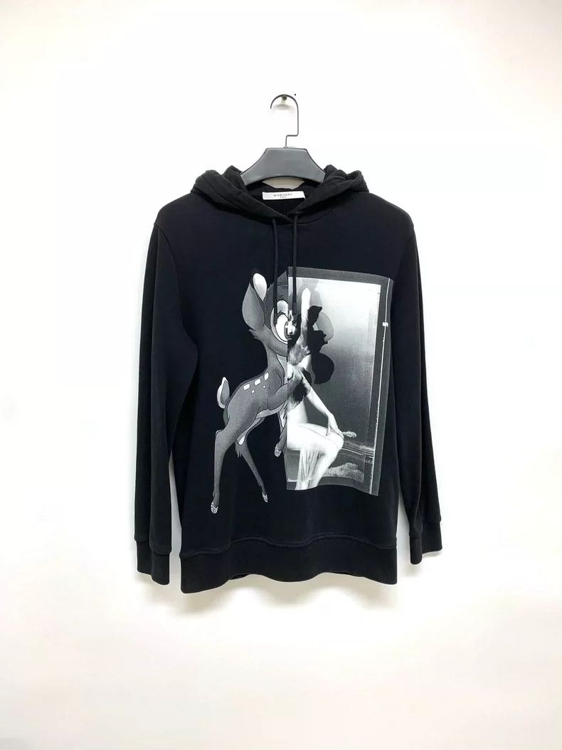 Givenchy Givenchy Black and White Deer Logo Hoodie Size US S / EU 44-46 / 1 - 1 Thumbnail