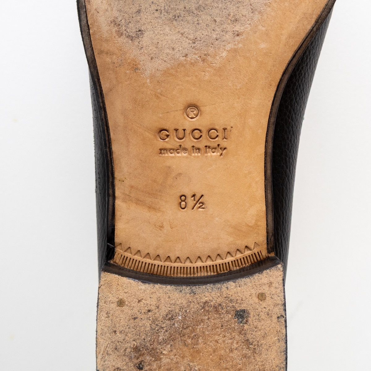 Designer × Gucci WEB Horse-bit Black Pebbled Leather Loafers Men’s Size 9.5us Size US 9.5 / EU 42-43 - 7 Thumbnail