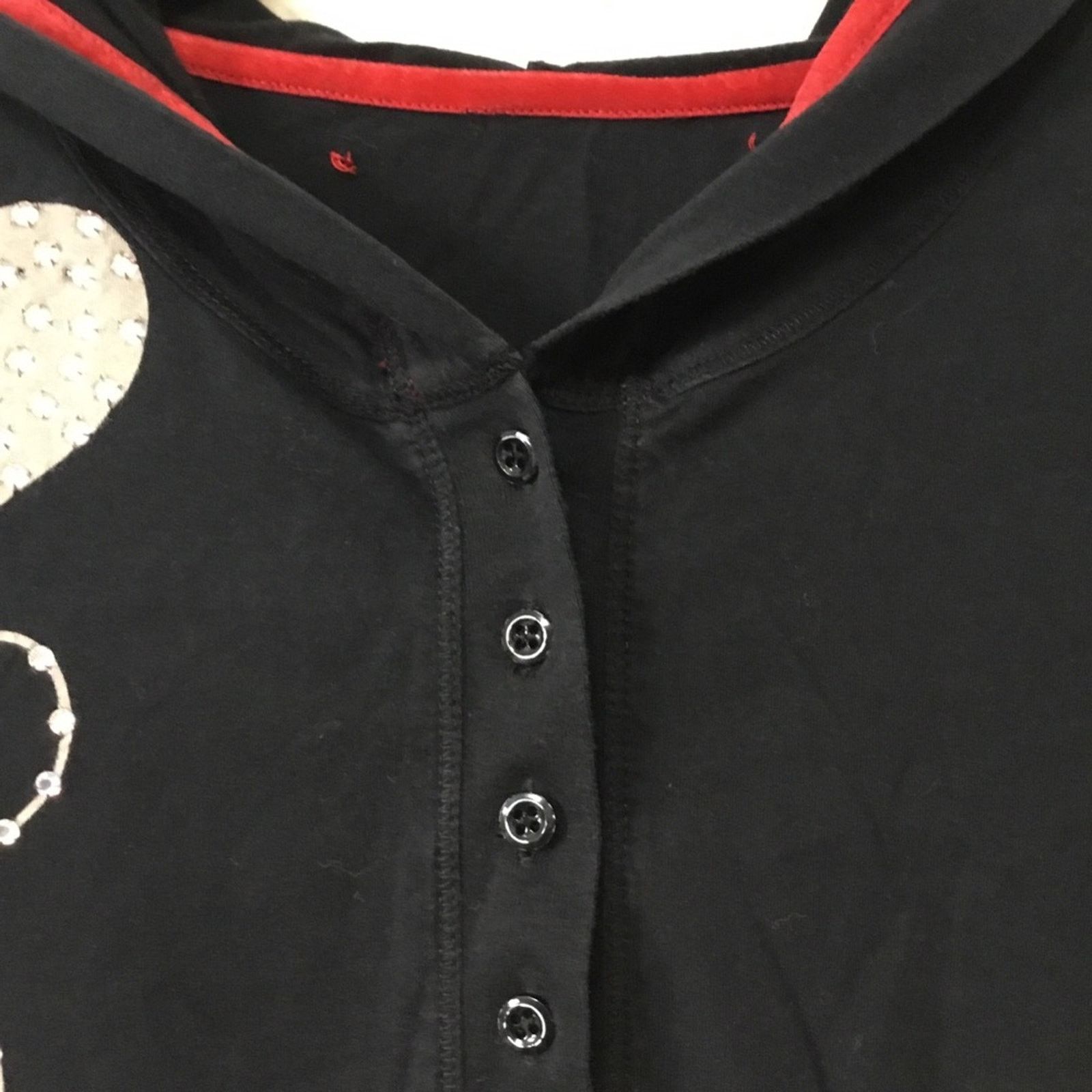 Other Black with Multi-Heart Hoodie Top Size S / US 4 / IT 40 - 5 Thumbnail