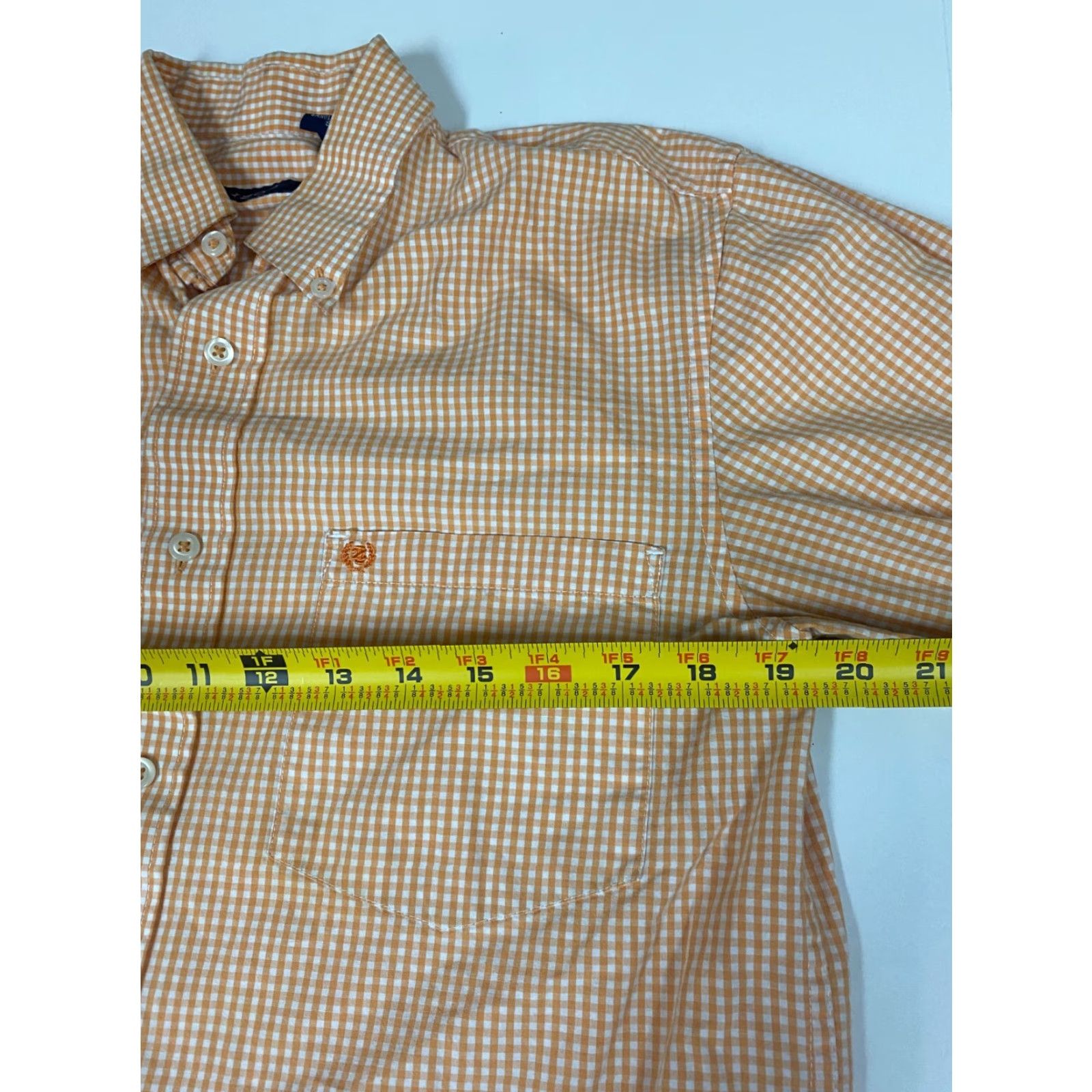 Izod Izod Mens Shirt Small plaid orange button up logo casual Size US S / EU 44-46 / 1 - 5 Thumbnail