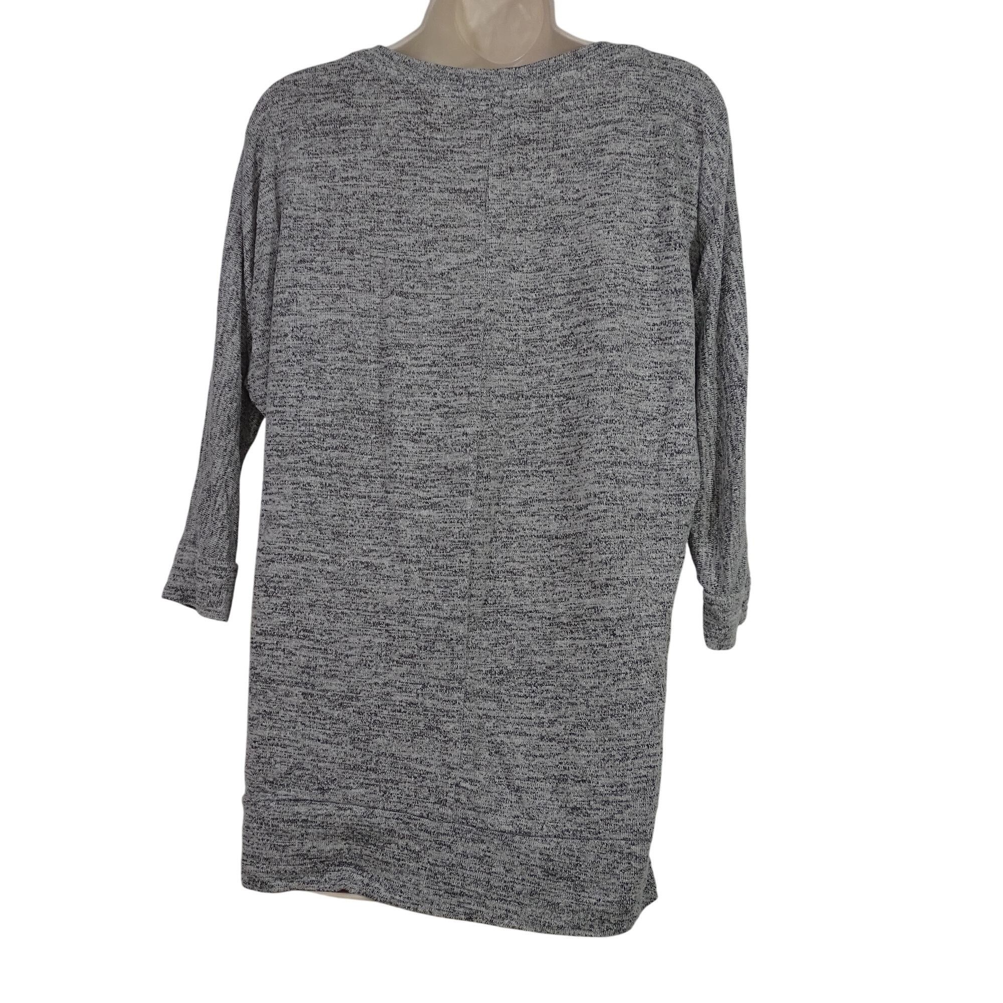 Other Hippie Rose Heather Gray Aztec Print Knit Top Women Size M Size M / US 6-8 / IT 42-44 - 4 Thumbnail