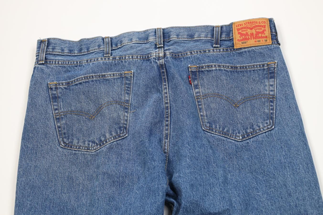 Levi's Vintage Y2K Levis 505 Fit Straight Leg Denim Jeans Blue Size US 42 / EU 58 - 10 Thumbnail
