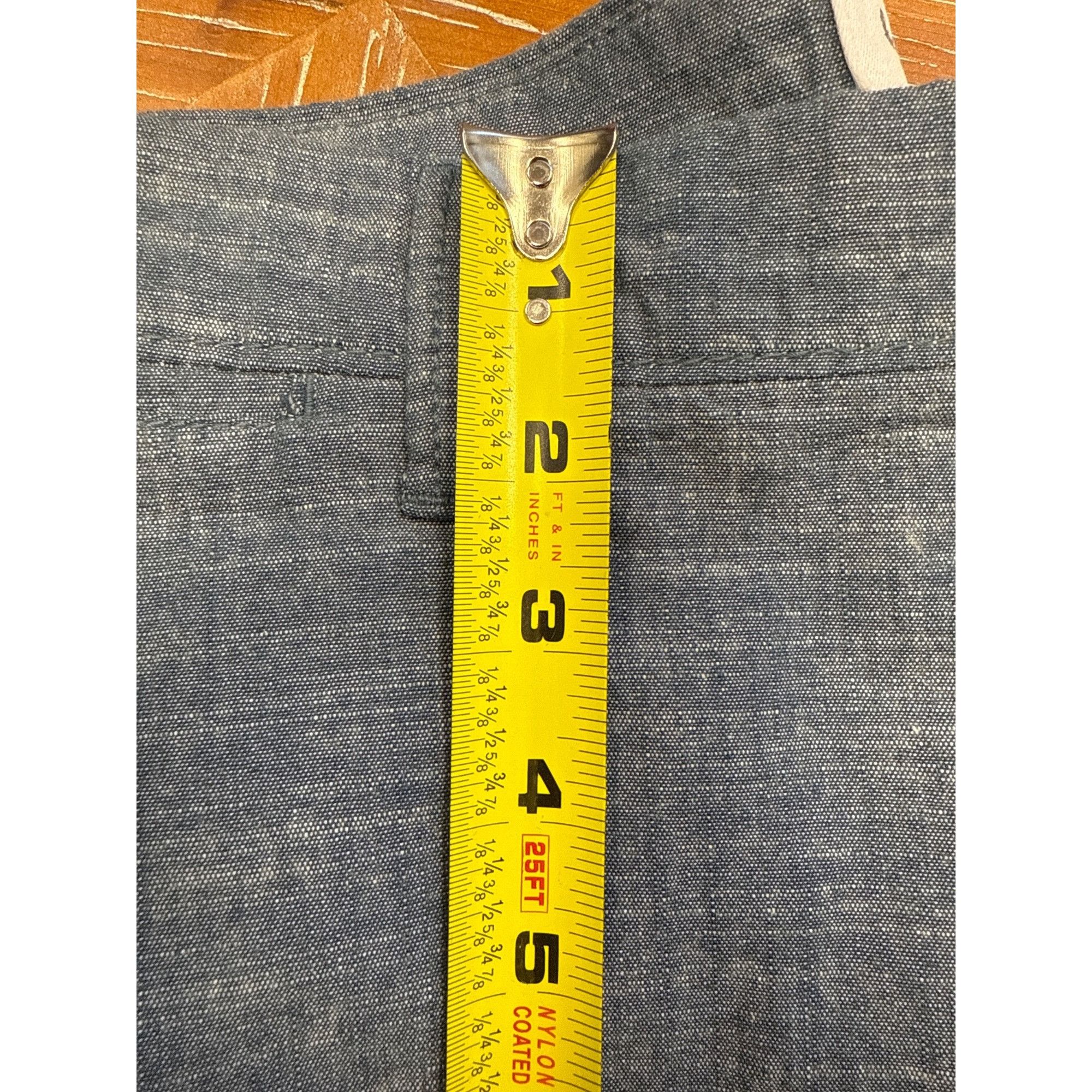 Other Mens Blue Chambray Flat-Front Casual Shorts With Button & Zi Size 26" / US 2 / IT 38 - 9 Thumbnail