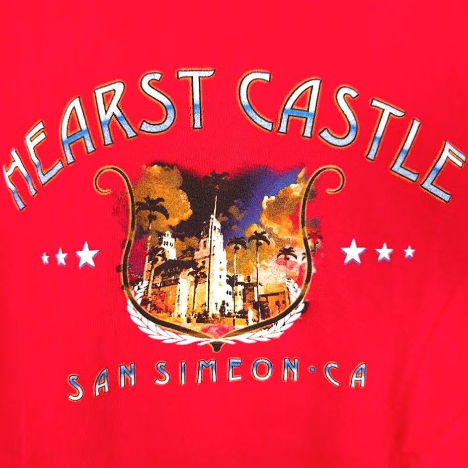 Anvil VINTAGE Hearst Castle T Shirt Mens XL Red California 90s San Simeon Tourism Souvenir Travel T-Shirt Size US XL / EU 56 / 4 - 3 Thumbnail