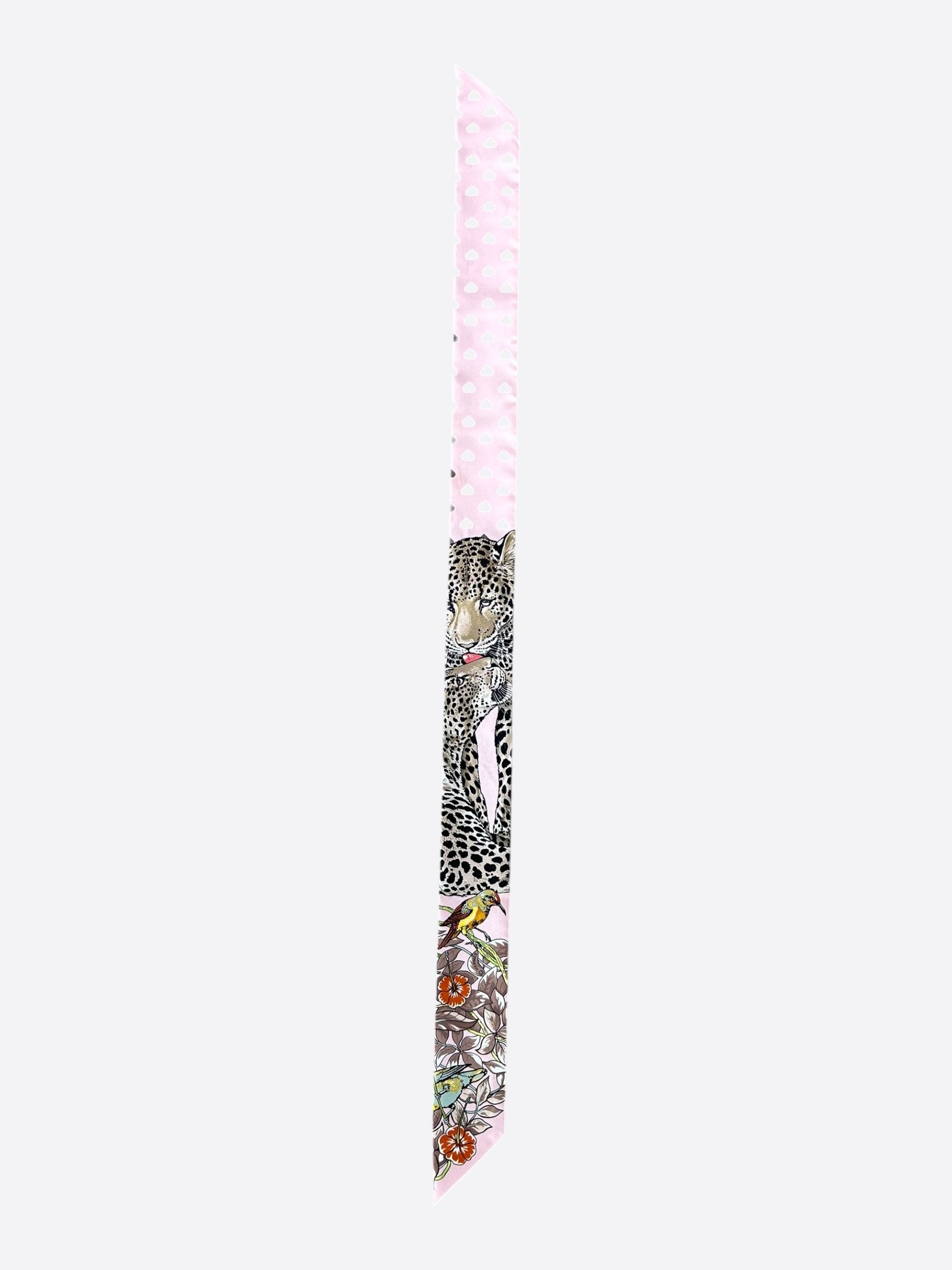 Hermes Hermes Pink Jungle Love Twilly Size ONE SIZE - 2 Thumbnail