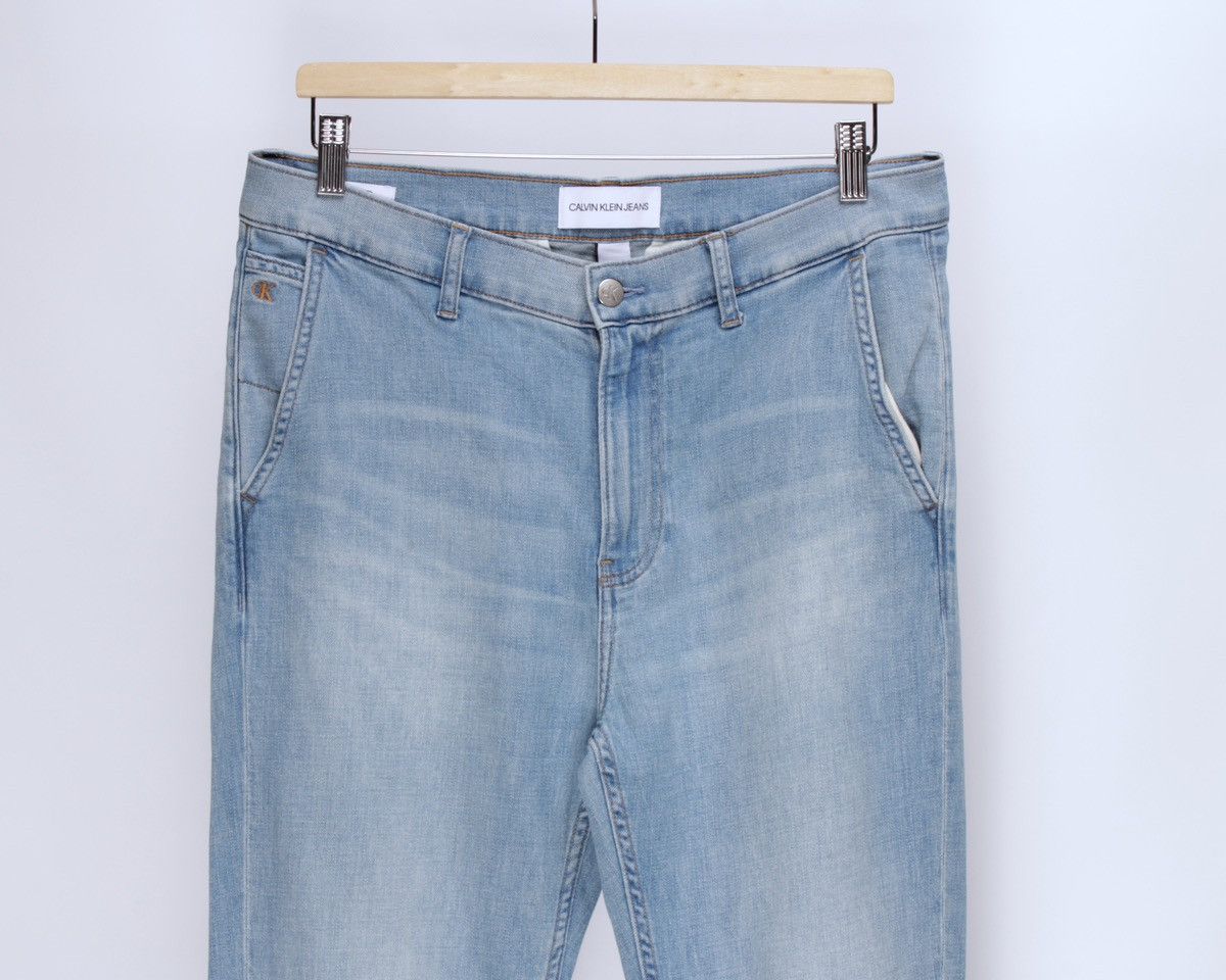 Calvin Klein × Designer Calvin Klein Jeans Light Blue Slim Taper Chino Style Jeans Size US 32 / EU 48 - 2 Thumbnail