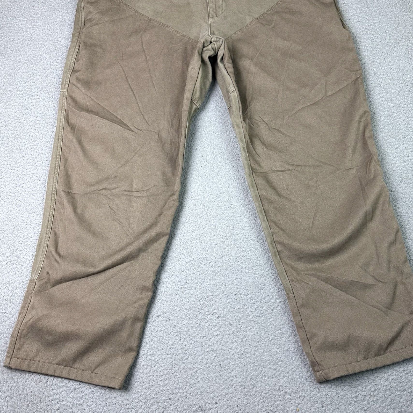 Doublet VINTAGE Columbia Brush Pants Mens 42x30 Beige Carpenter 5-Pocket Regular Straight USA 90s Size US 42 / EU 58 - 4 Thumbnail
