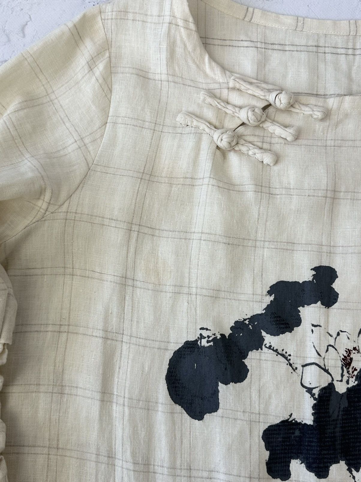 Vintage Vintage Oversized Japanese Style Linen Dress Size M / US 6-8 / IT 42-44 - 5 Thumbnail