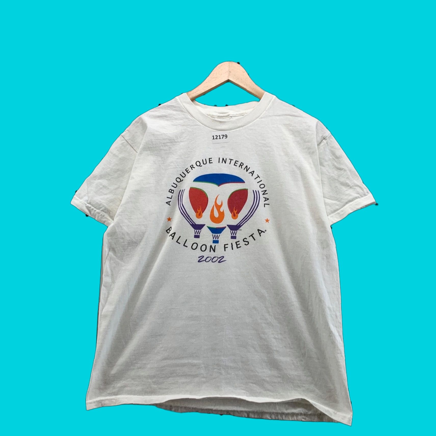 Vintage Vintage Albuquerque Balloon Fiesta 2002 T-Shirt Adult Large Crew Neck Logo Graphic 90s White Size US L / EU 52-54 / 3 - 1 Thumbnail
