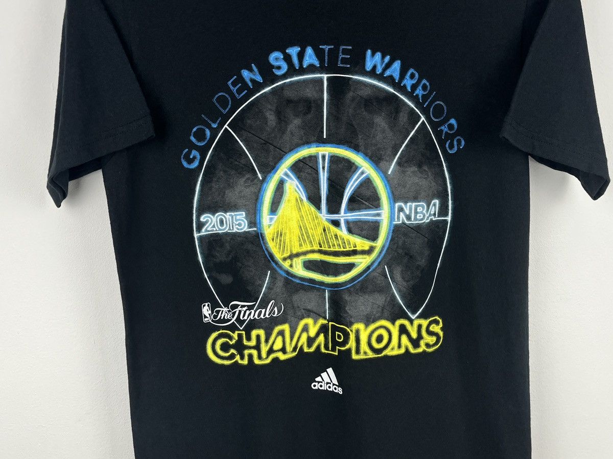 Adidas × Vintage Adidas Golden State Warriors NBA 2015 Black T-Shirt Size US S / EU 44-46 / 1 - 3 Thumbnail