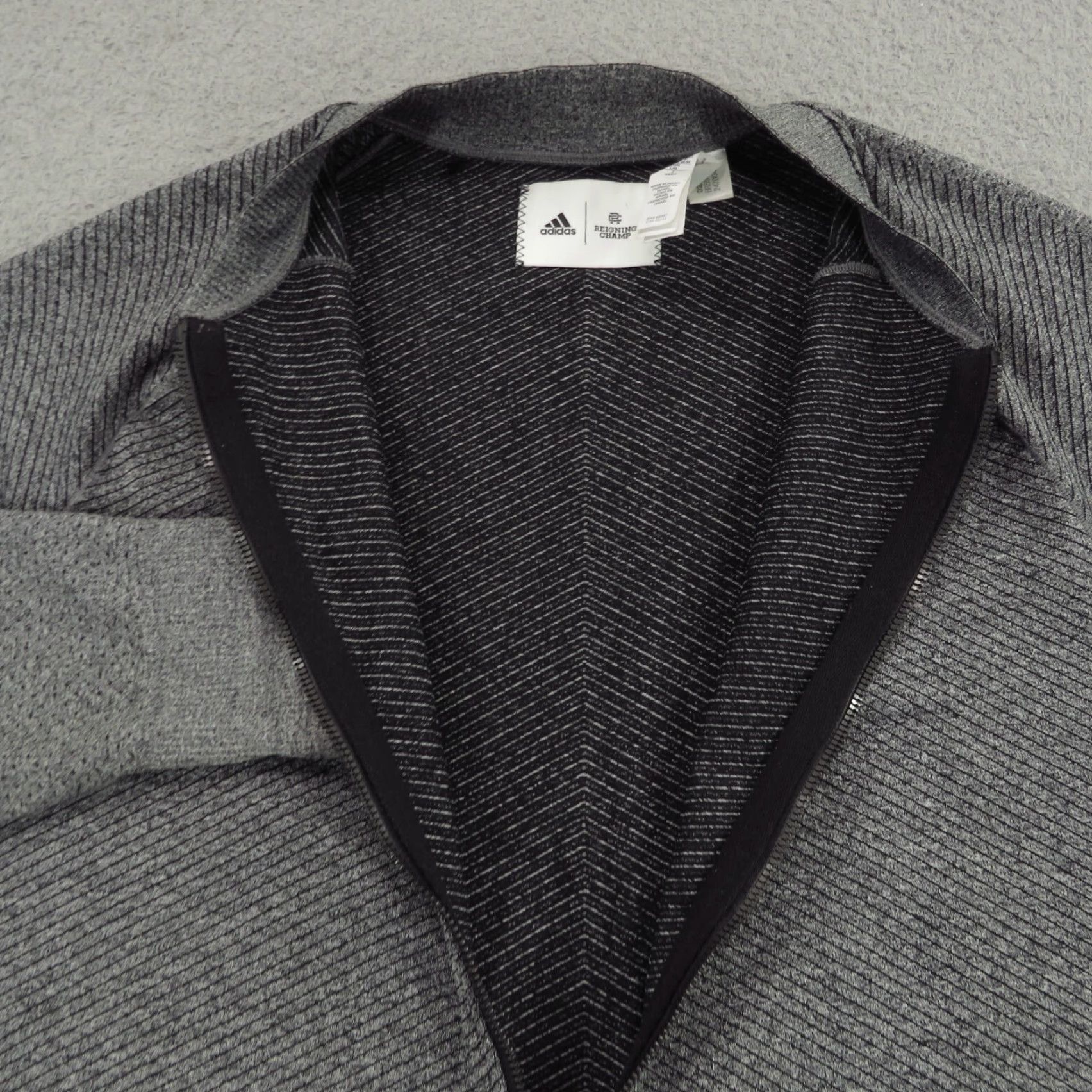 Adidas Adidas Jacket Womens Large Charcoal Zip Up Bomber Performance Reigning Champ Size L / US 10 / IT 46 - 4 Thumbnail