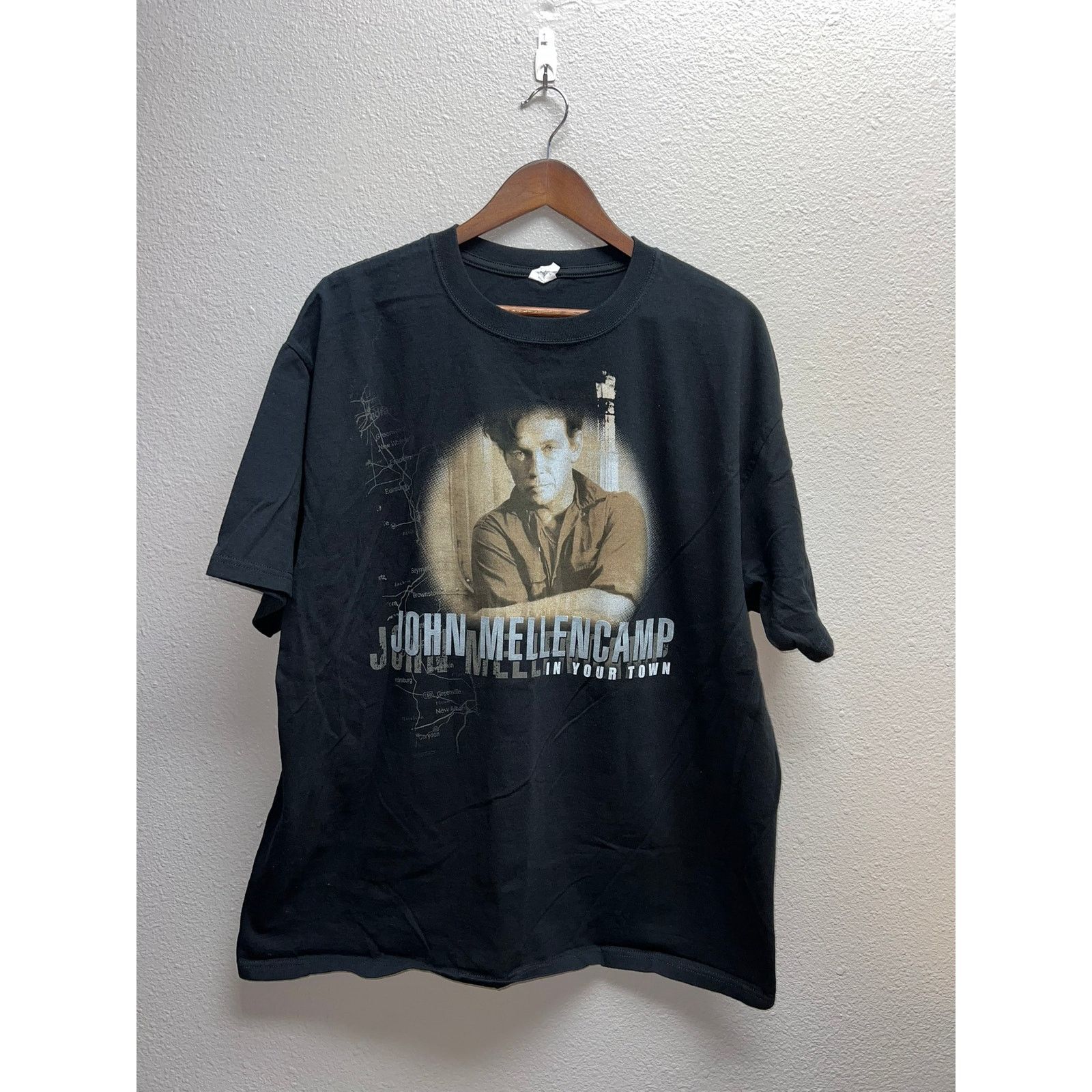 Anvil John Mellencamp Shirt In Your Town Concert Tour Black 2XL Size US XXL / EU 58 / 5 - 1 Thumbnail