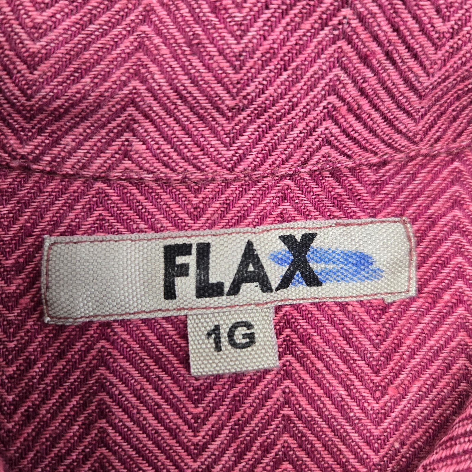 FLAX Y2K Vintage FLAX Linen Herringbone Shirt Size XL Size XL / US 12-14 / IT 48-50 - 5 Thumbnail