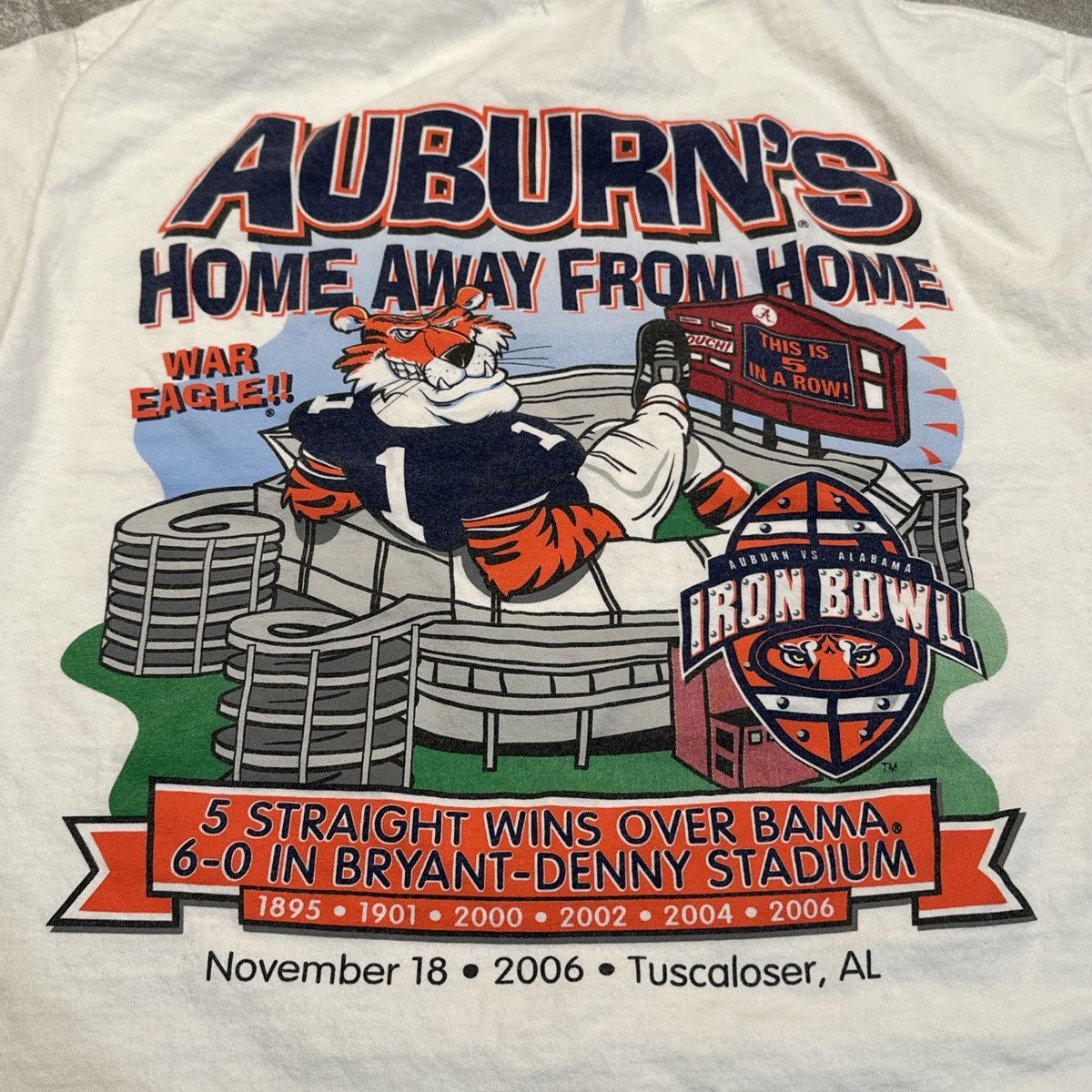 NCAA × Vintage Vintage Iron Bowl Auburn Sweet Home Alabama Football Shirt Size US M / EU 48-50 / 2 - 2 Thumbnail