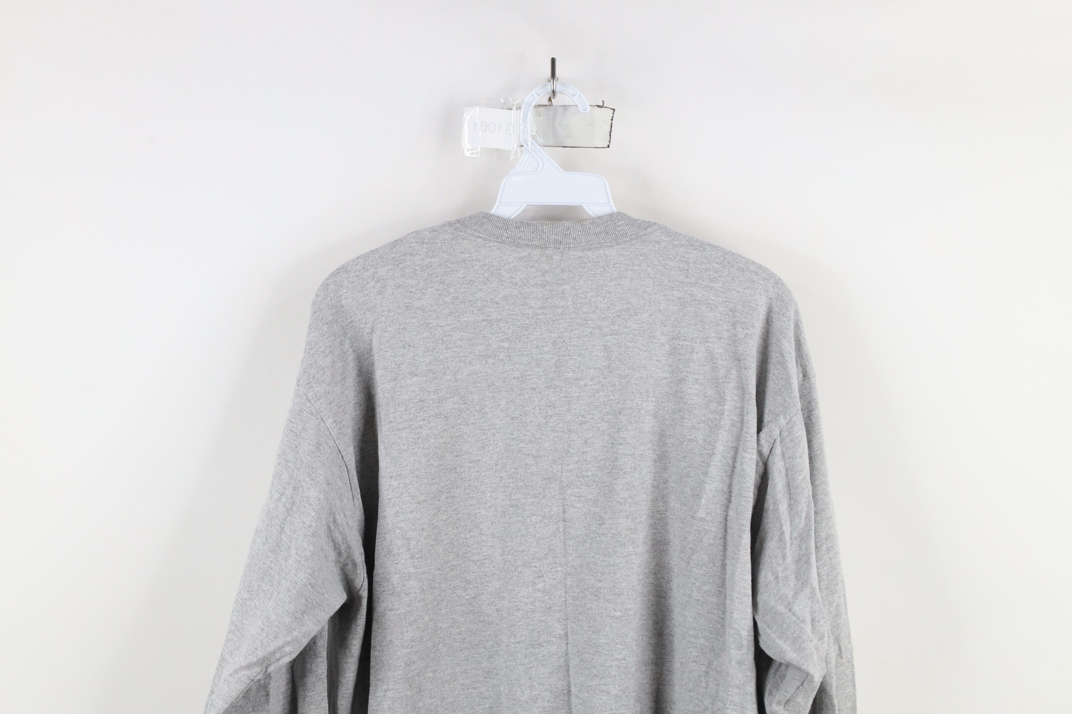 Vintage Vintage 90s Y2K Streetwear Long Sleeve T-Shirt Heather Gray Size US XL / EU 56 / 4 - 12 Thumbnail